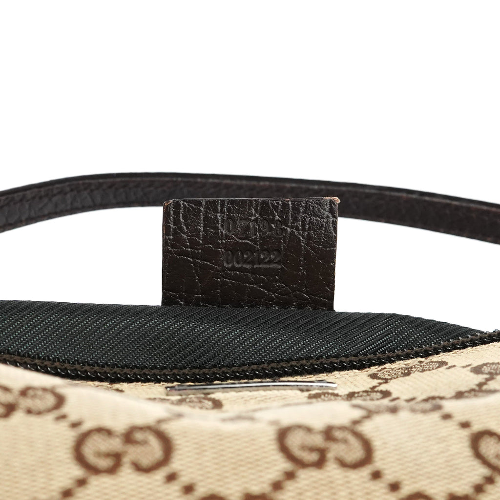 07198 Beige Brown GG Boat Pochette