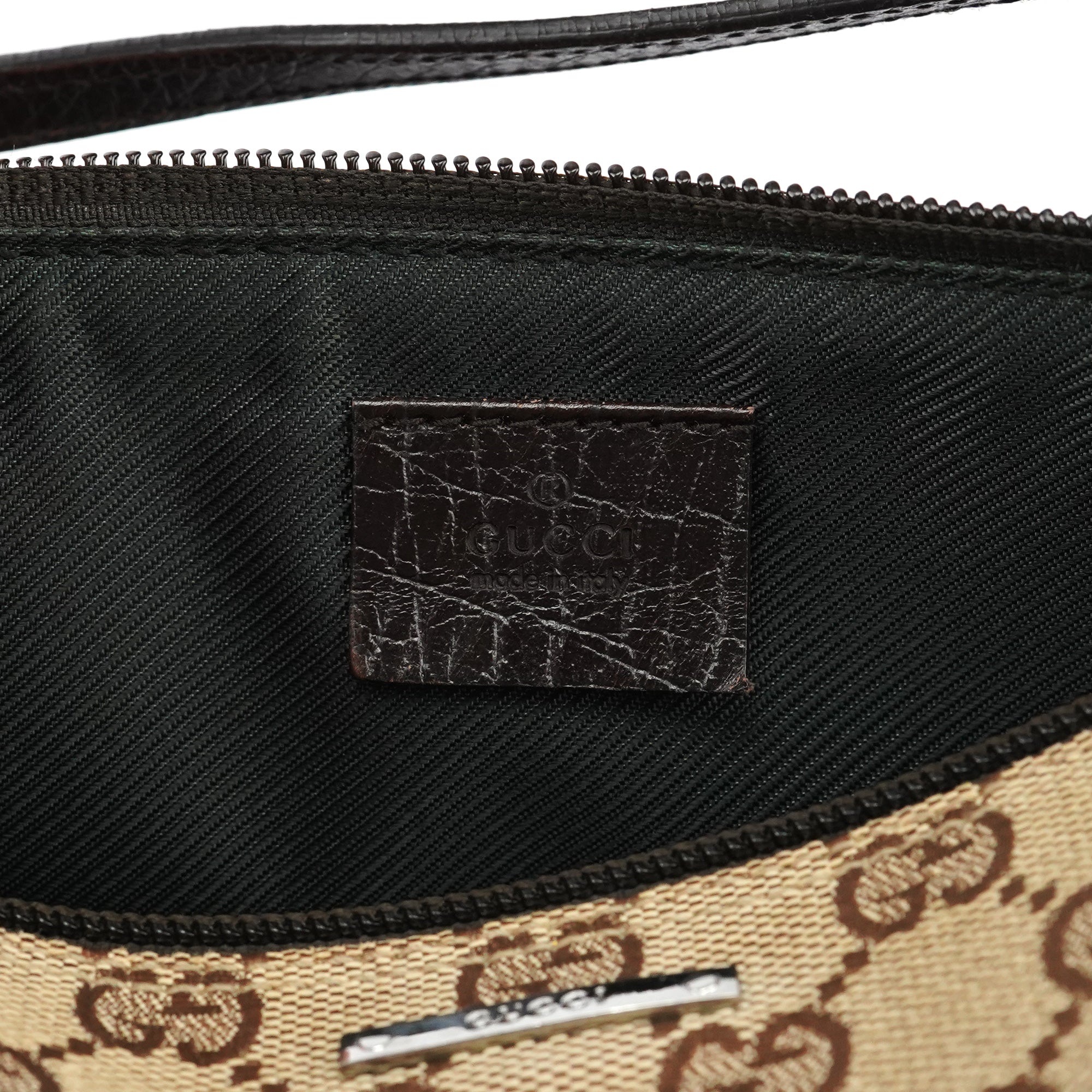 07198 Beige Brown GG Boat Pochette