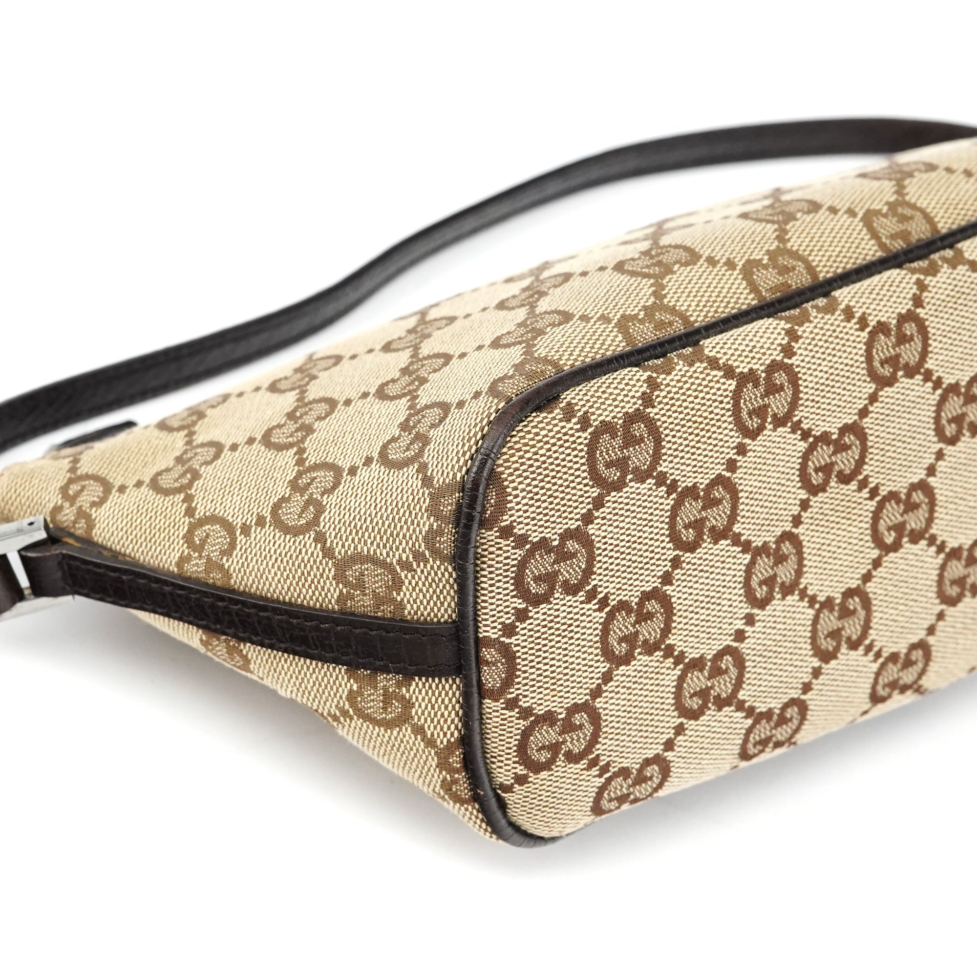 07198 Beige Brown GG Boat Pochette