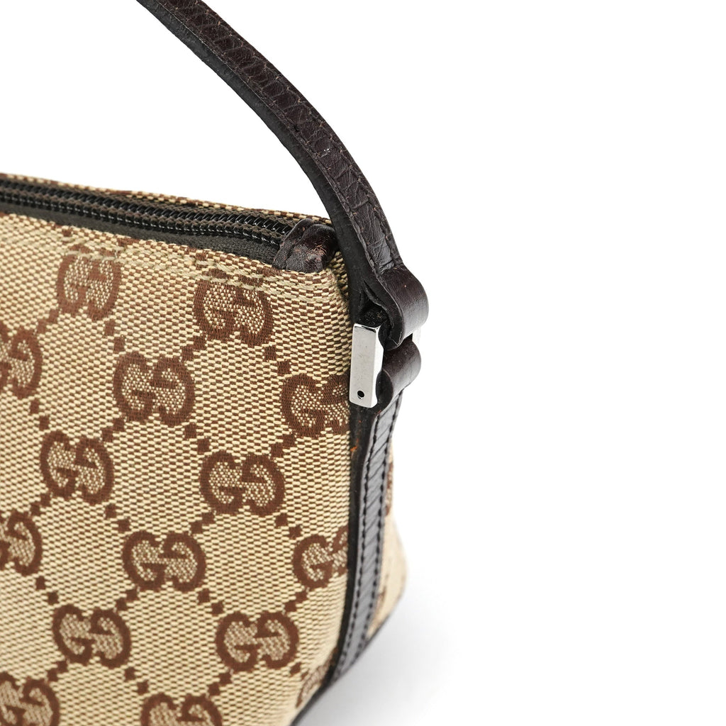 07198 Beige Brown GG Boat Pochette
