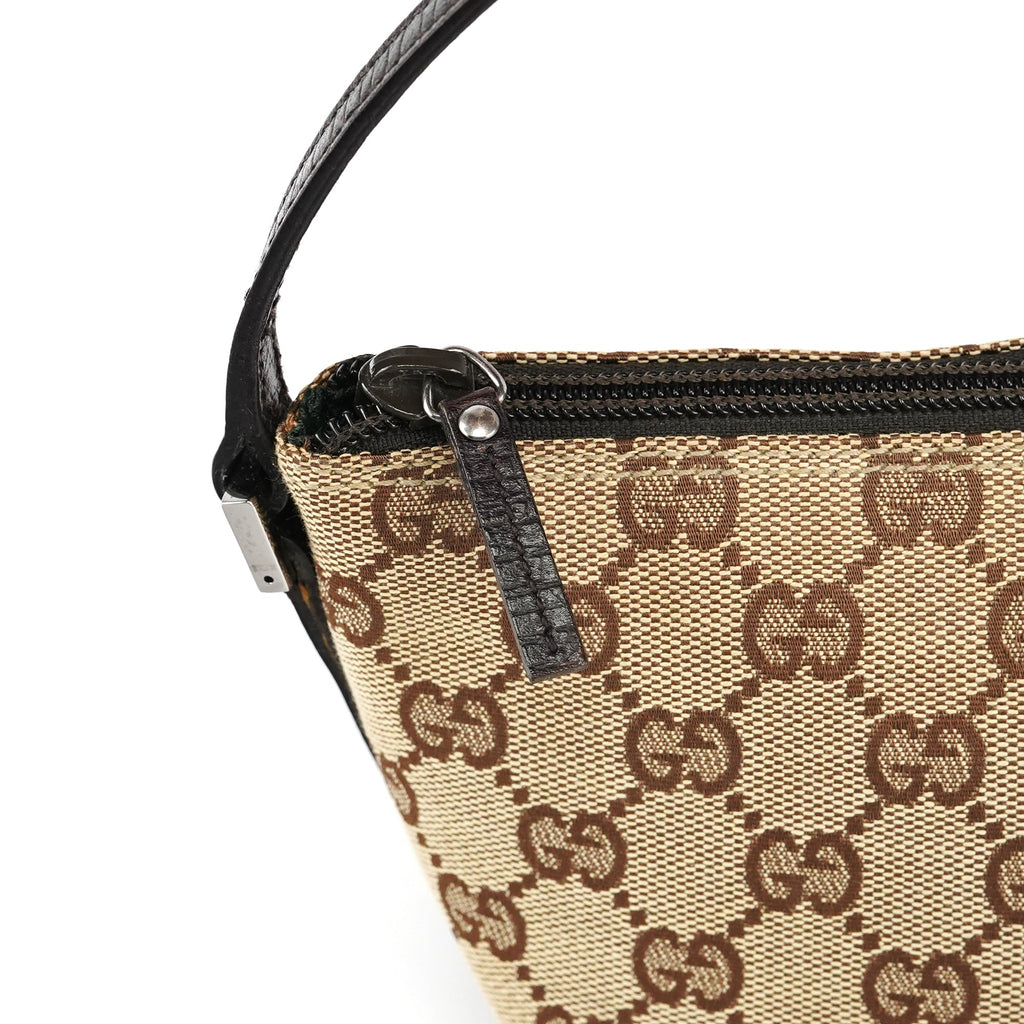 07198 Beige Brown GG Boat Pochette