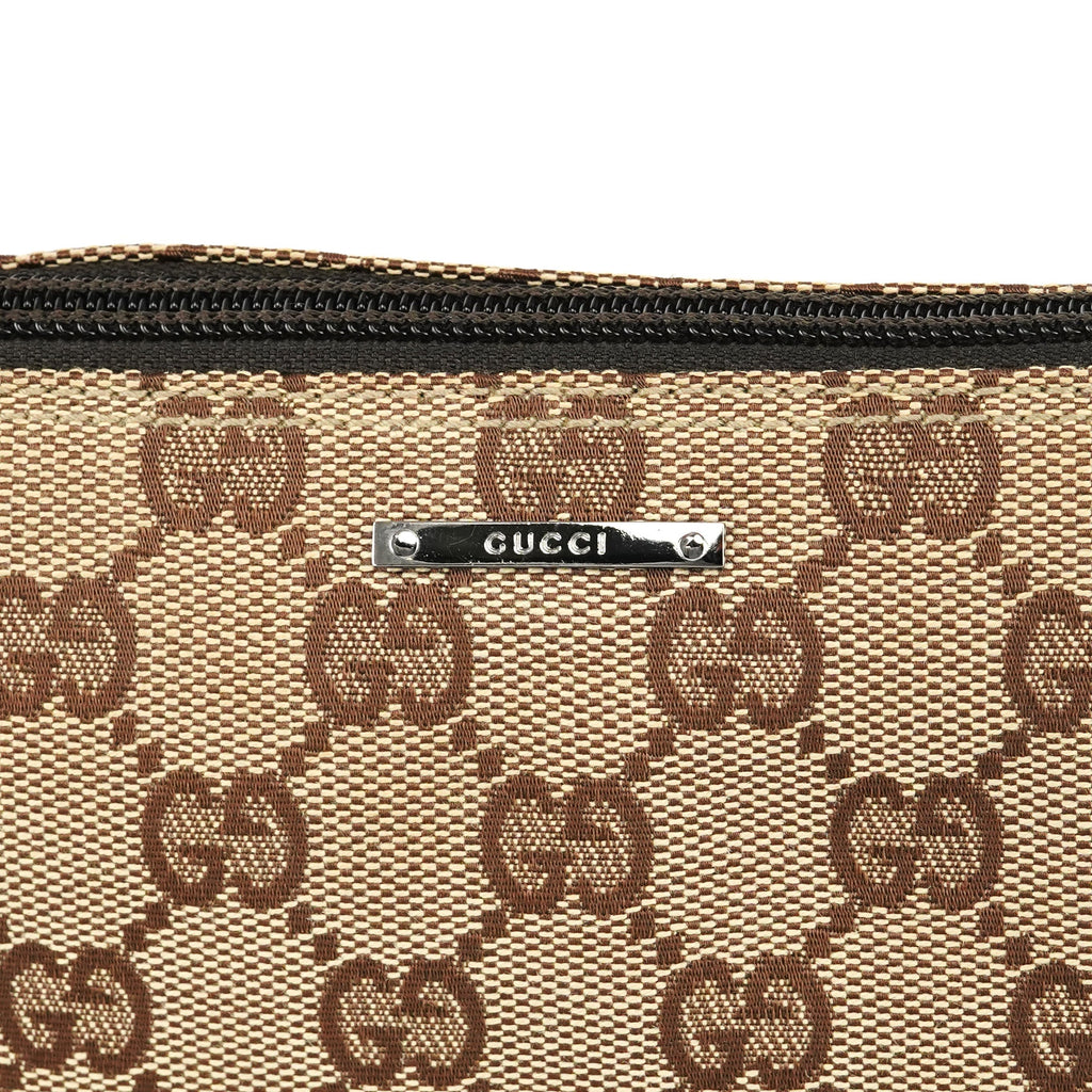 07198 Beige Brown GG Boat Pochette