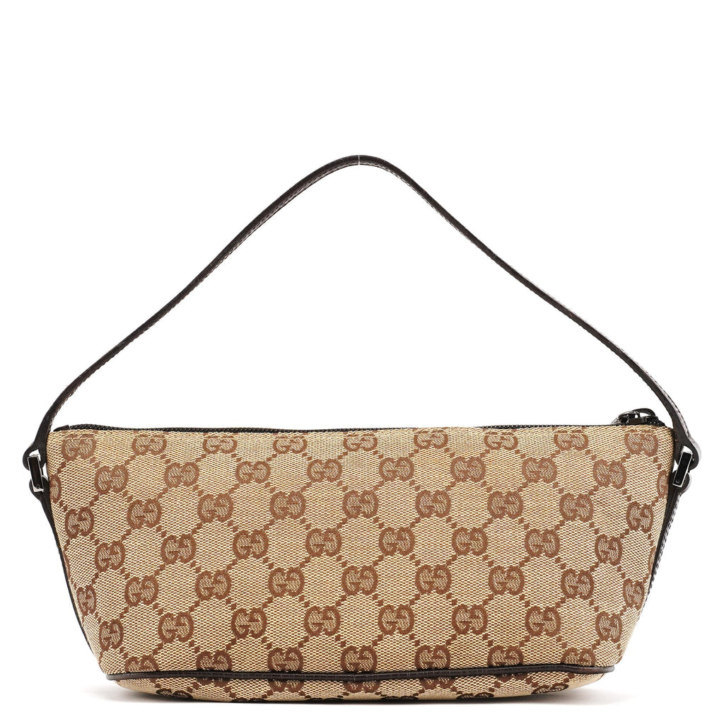 07198 Beige Brown GG Boat Pochette