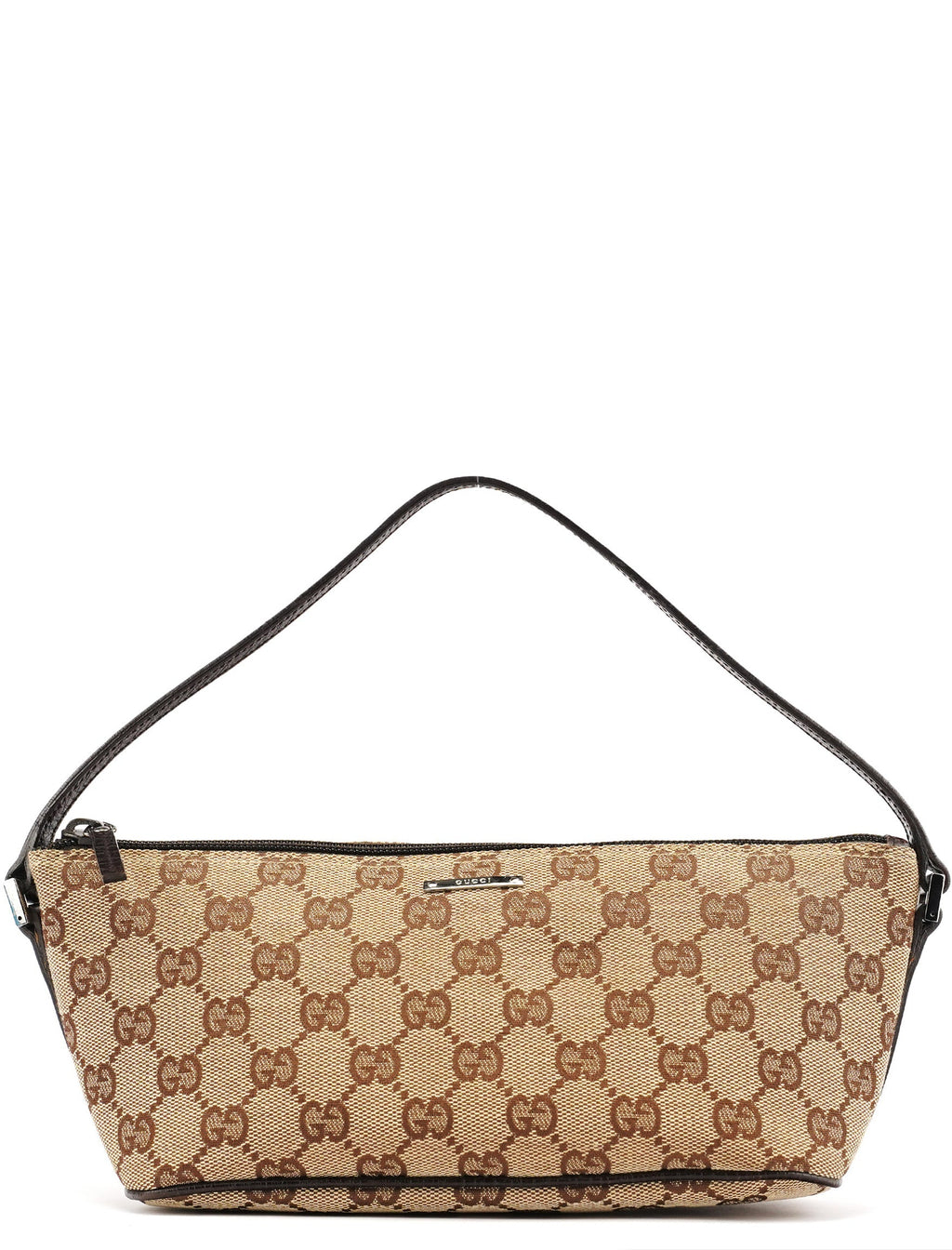 07198 Beige Brown GG Boat Pochette