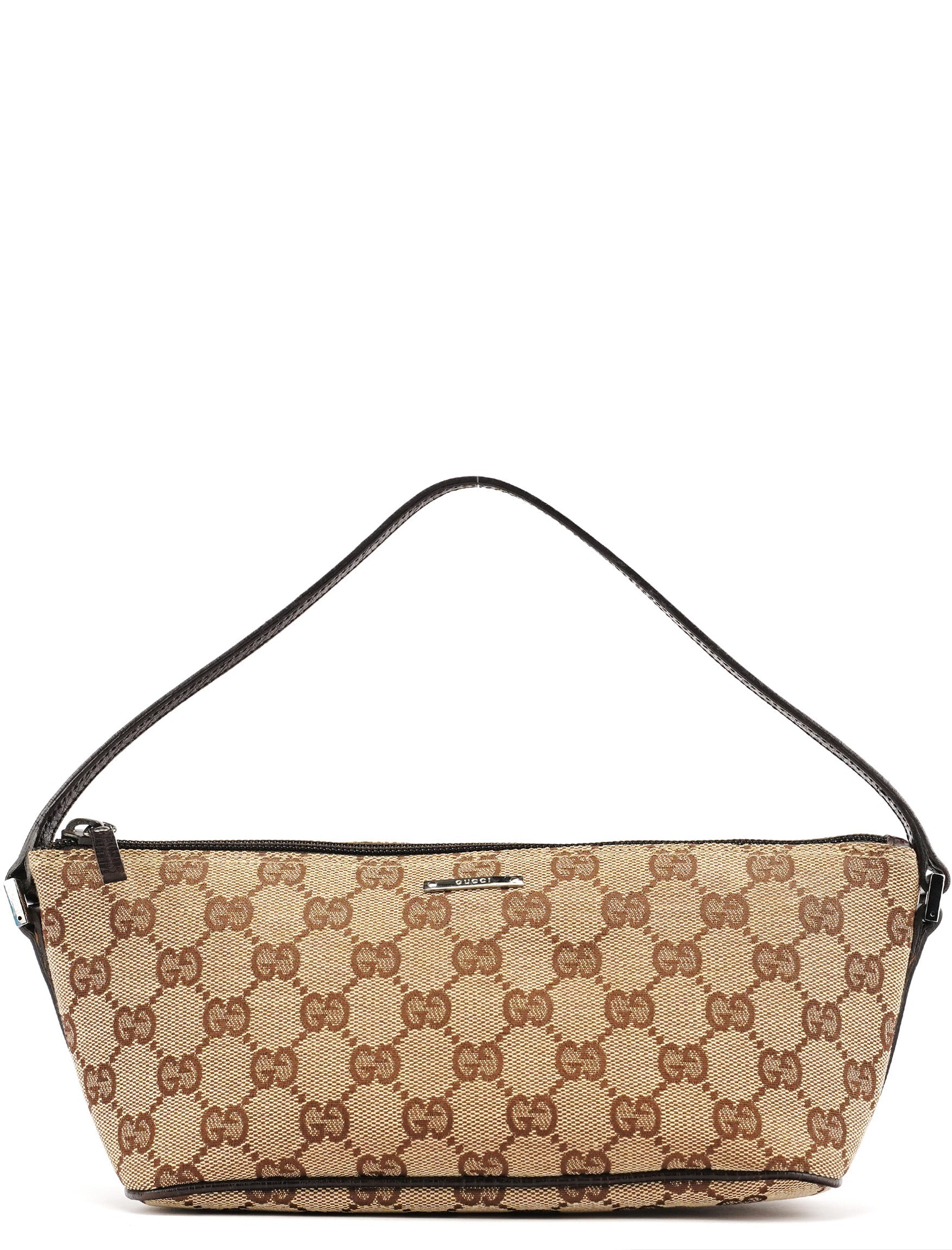07198 Beige Brown GG Boat Pochette
