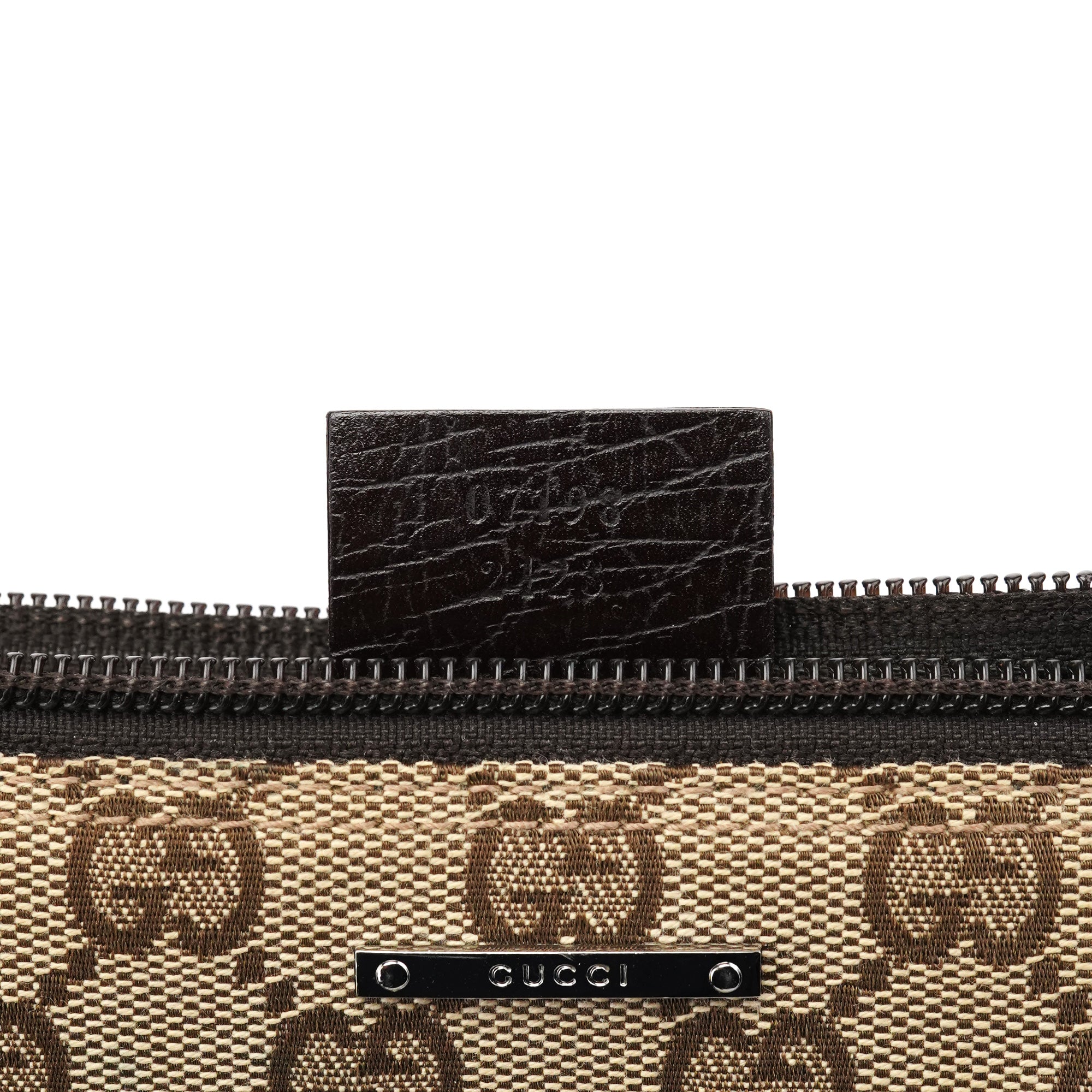 07198 Beige Brown GG Boat Pochette