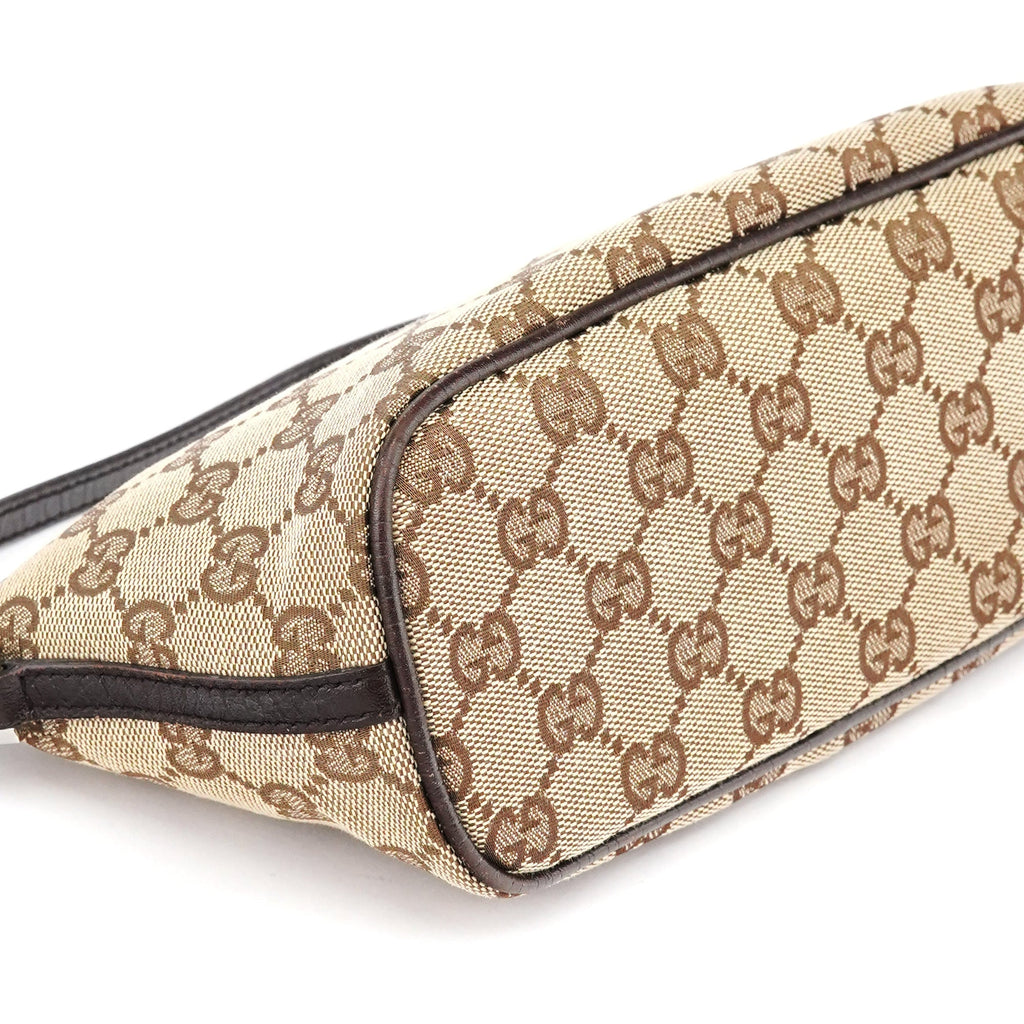 07198 Beige Brown GG Boat Pochette