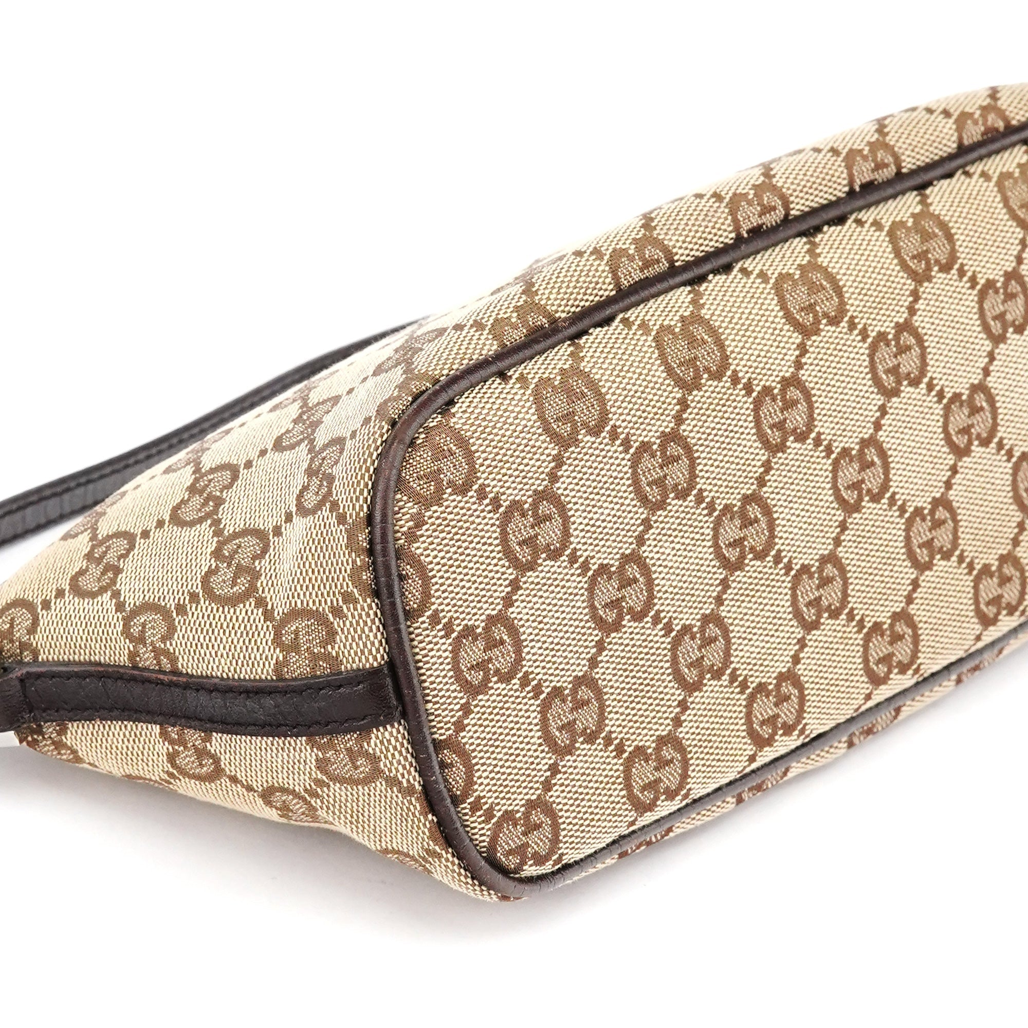 07198 Beige Brown GG Boat Pochette