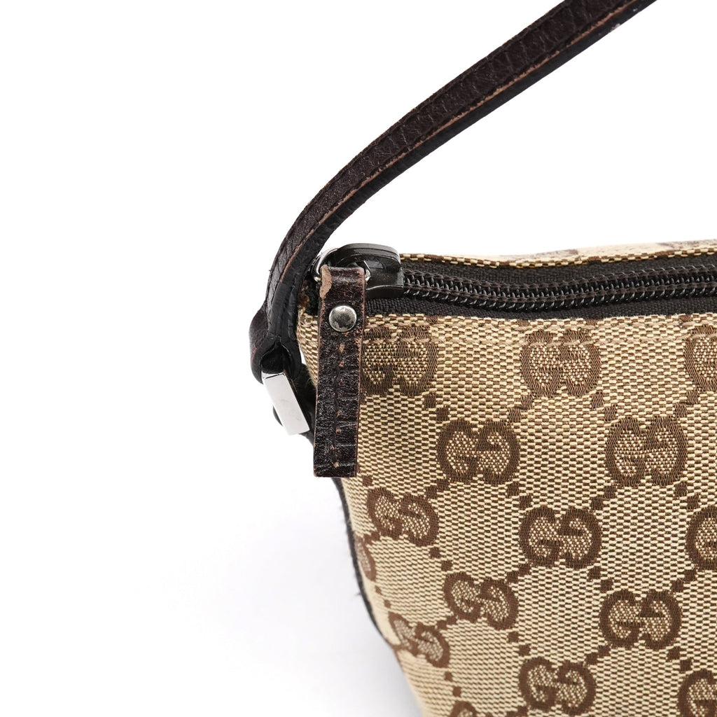 07198 Beige Brown GG Boat Pochette