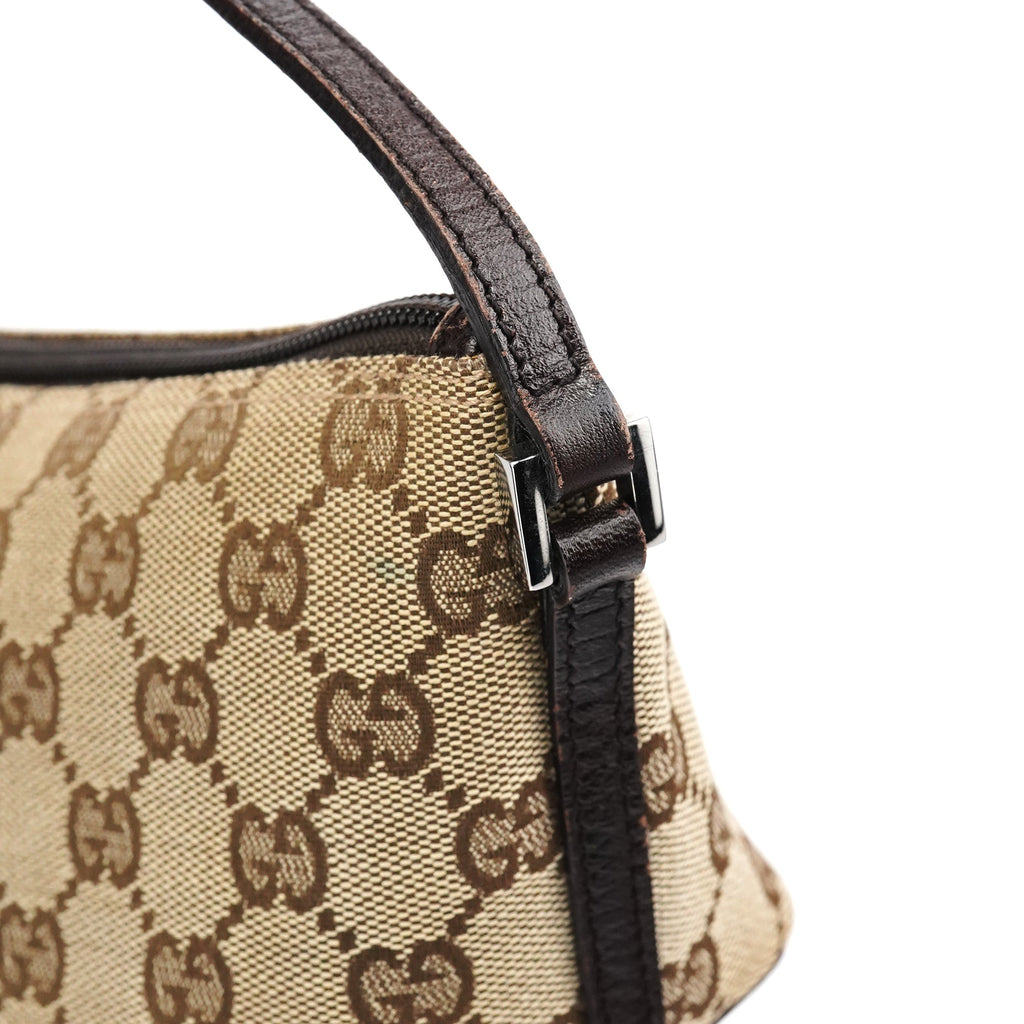 07198 Beige Brown GG Boat Pochette