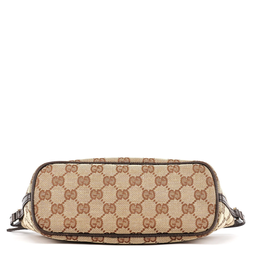 07198 Beige Brown GG Boat Pochette
