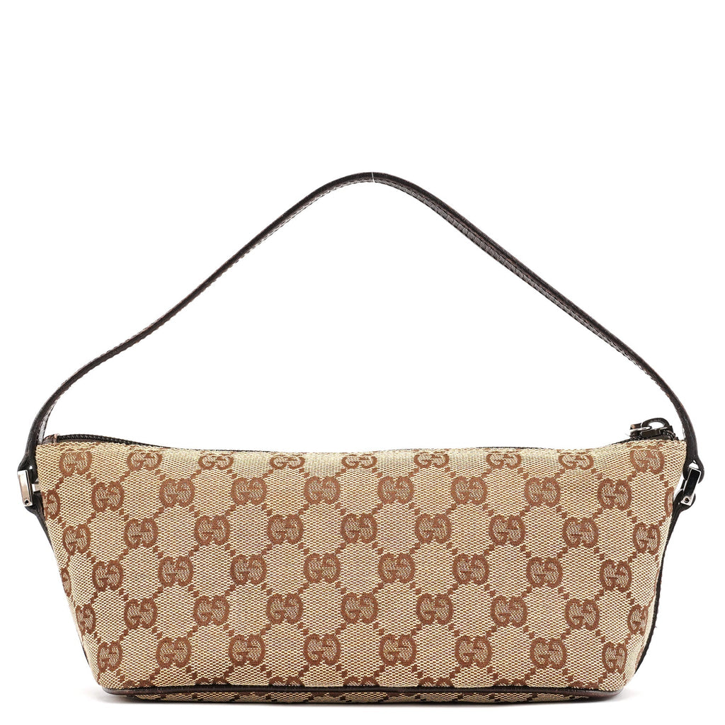 07198 Beige Brown GG Boat Pochette