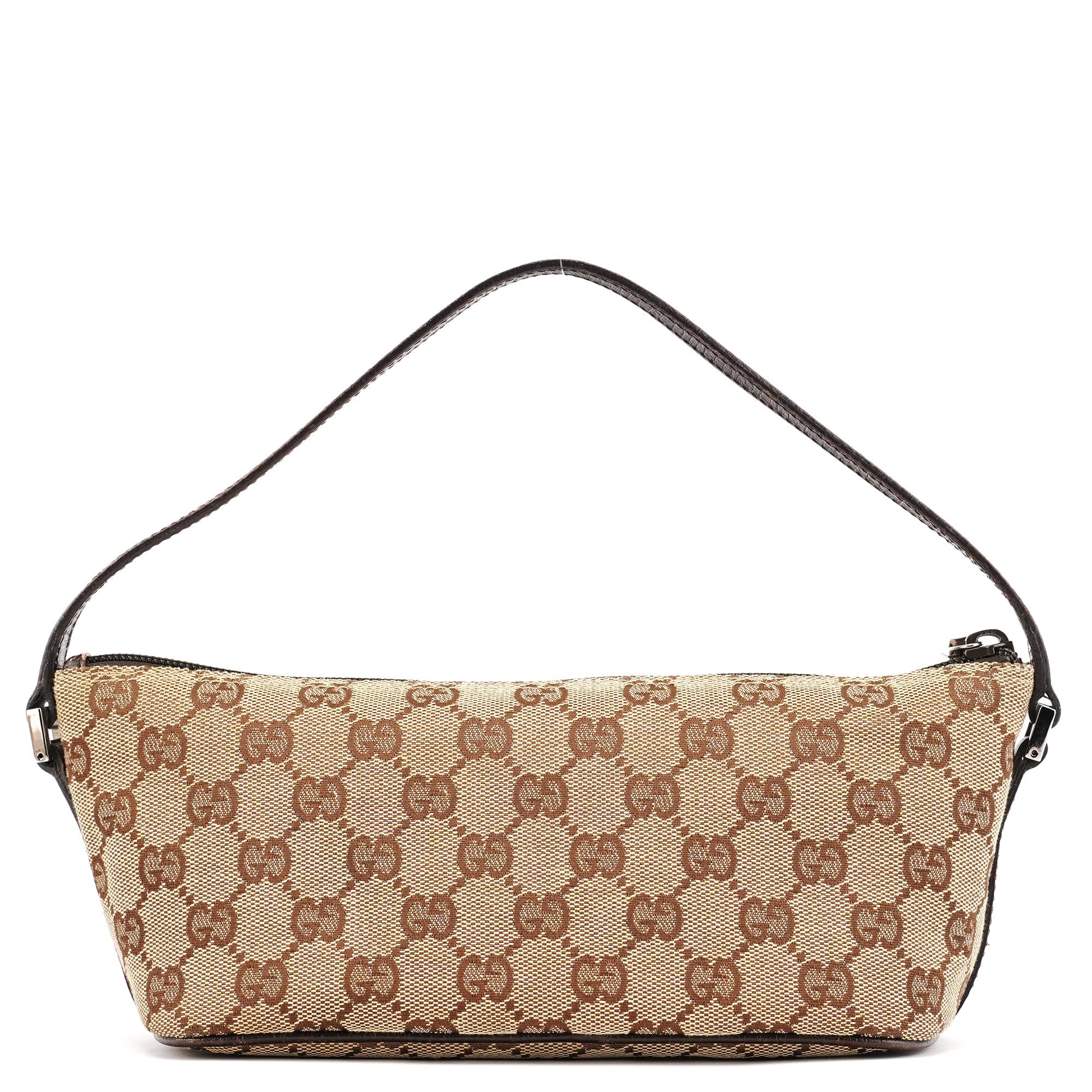 07198 Beige Brown GG Boat Pochette