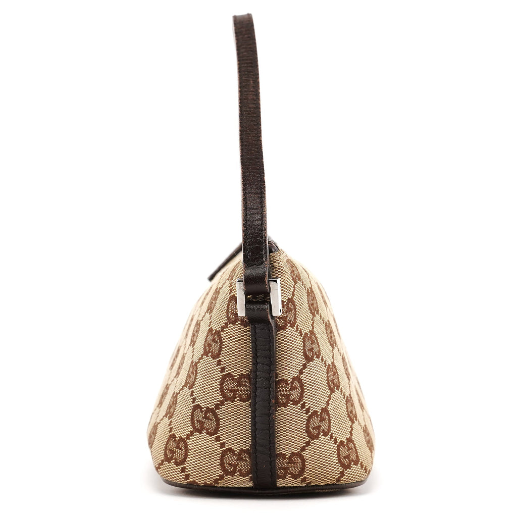 07198 Beige Brown GG Boat Pochette
