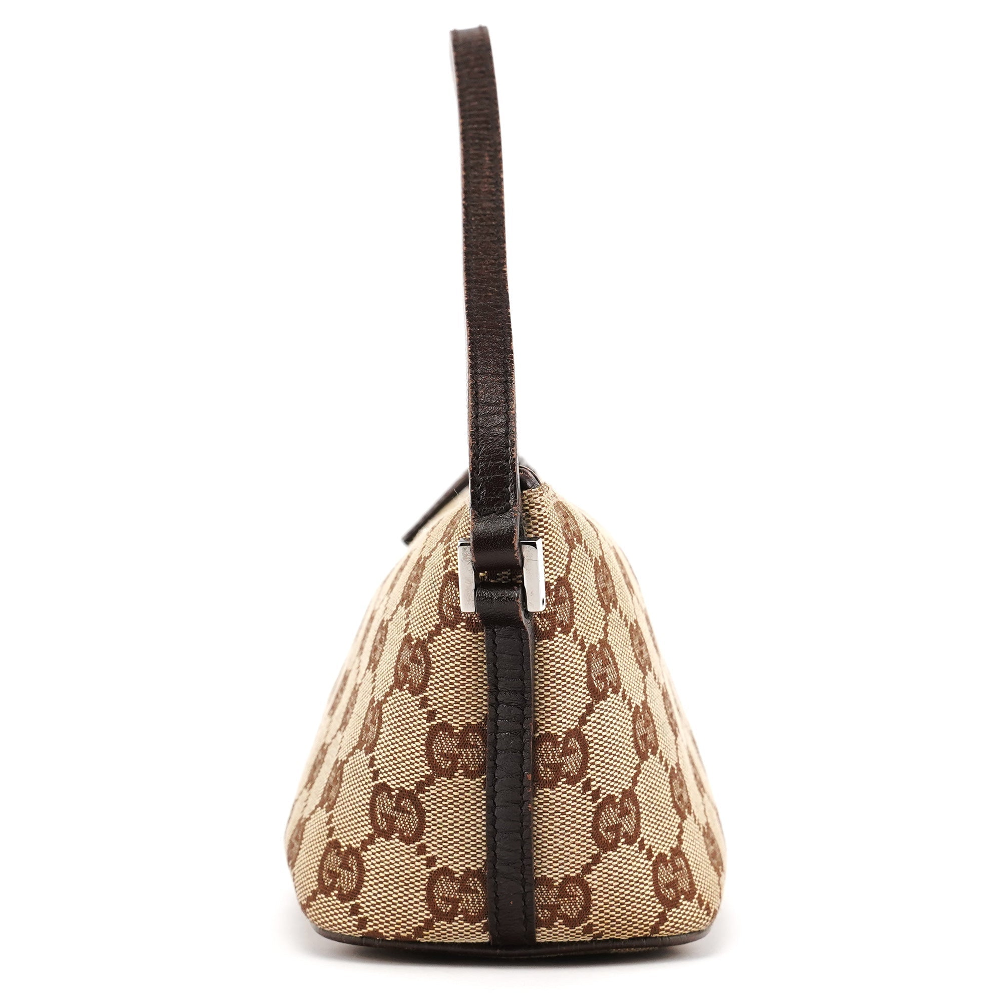 07198 Beige Brown GG Boat Pochette