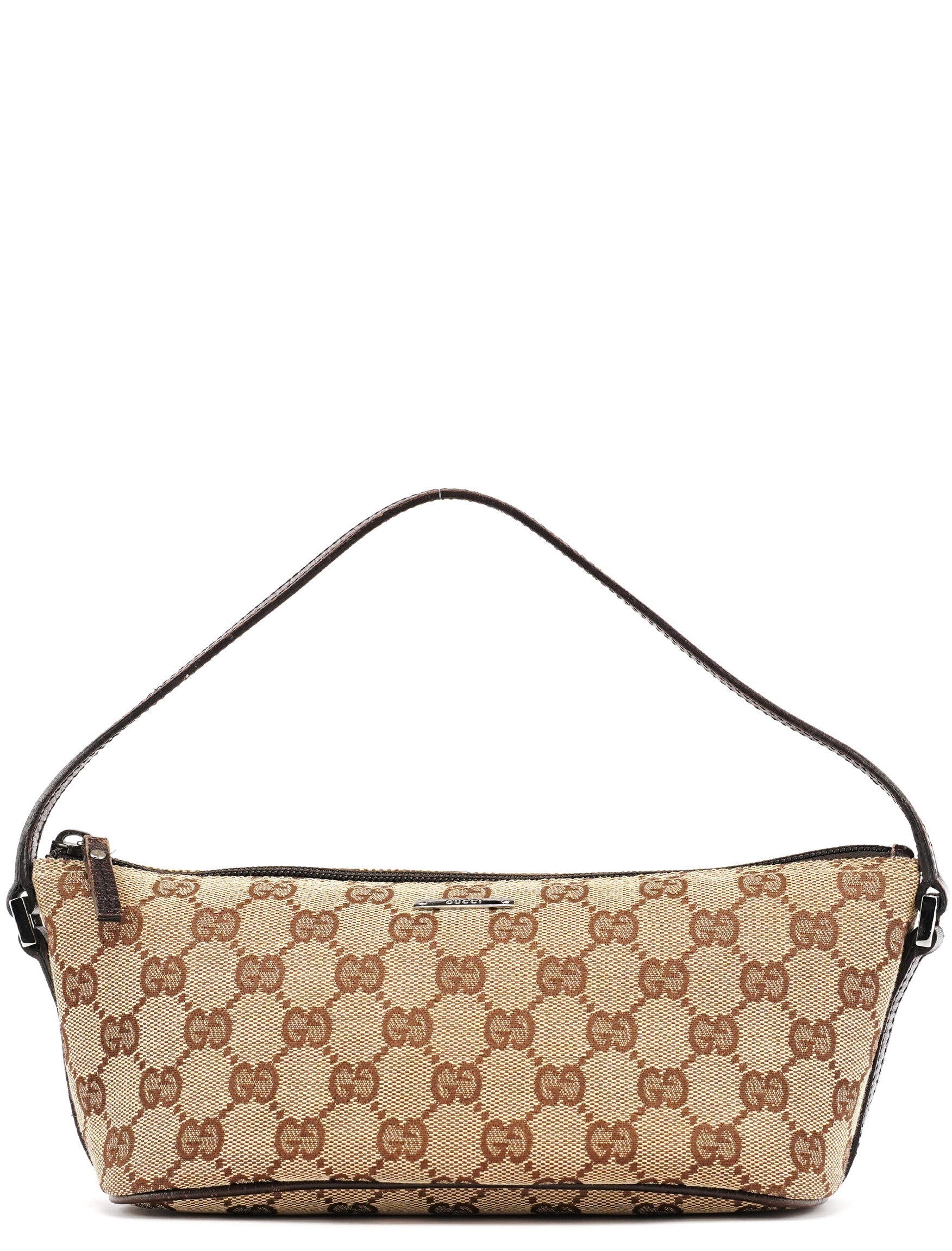 07198 Beige Brown GG Boat Pochette