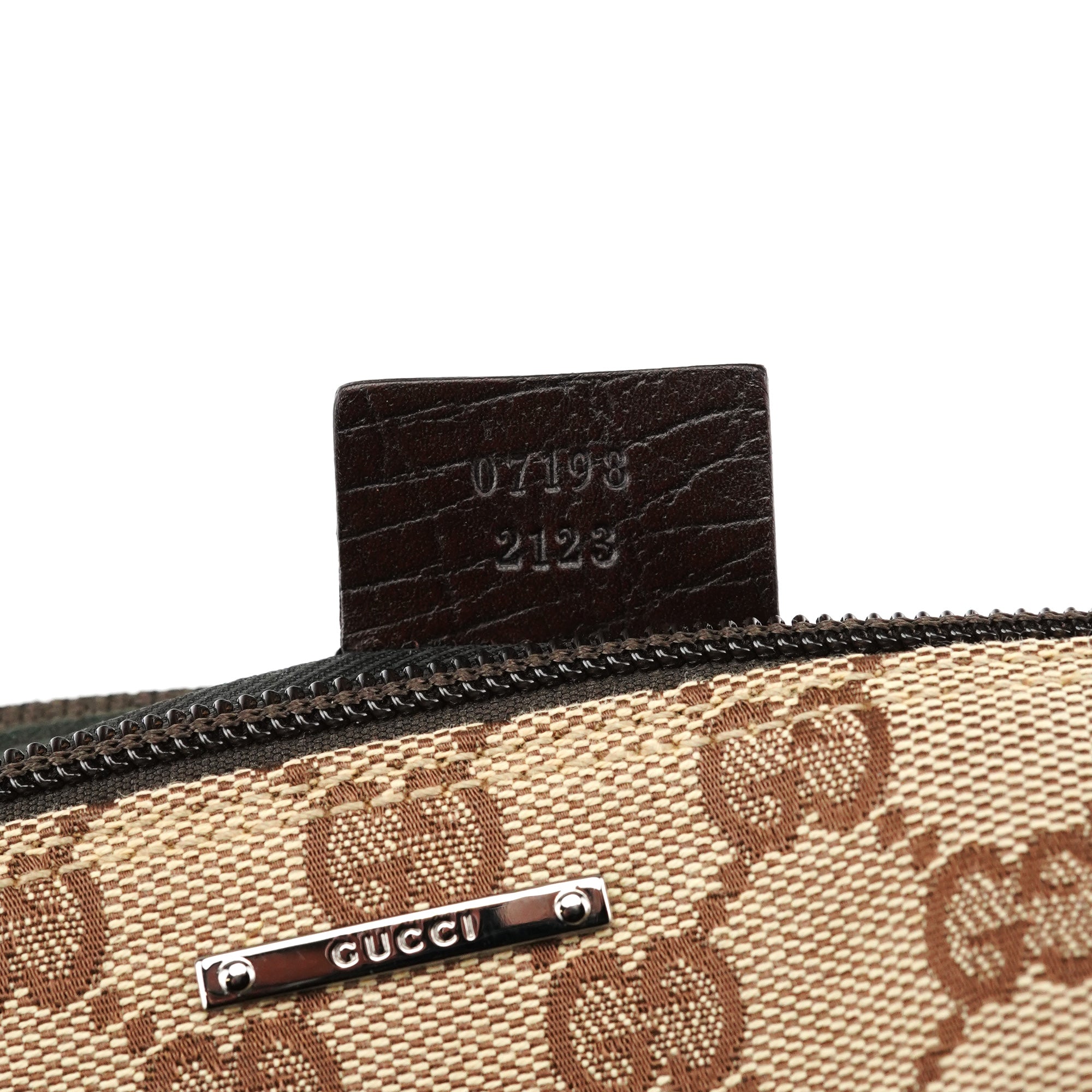 07198 Beige Brown GG Boat Pochette