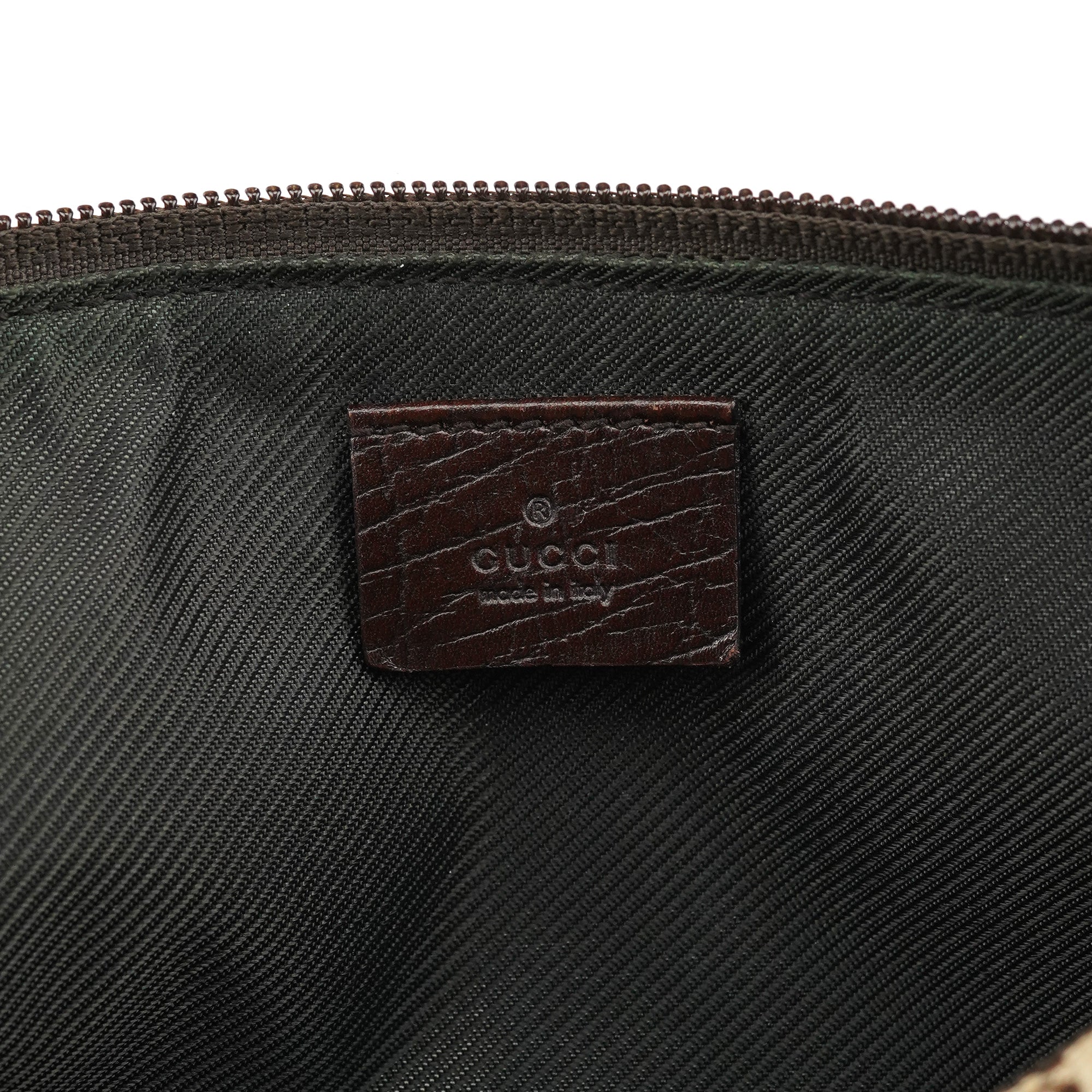 07198 Beige Brown GG Boat Pochette