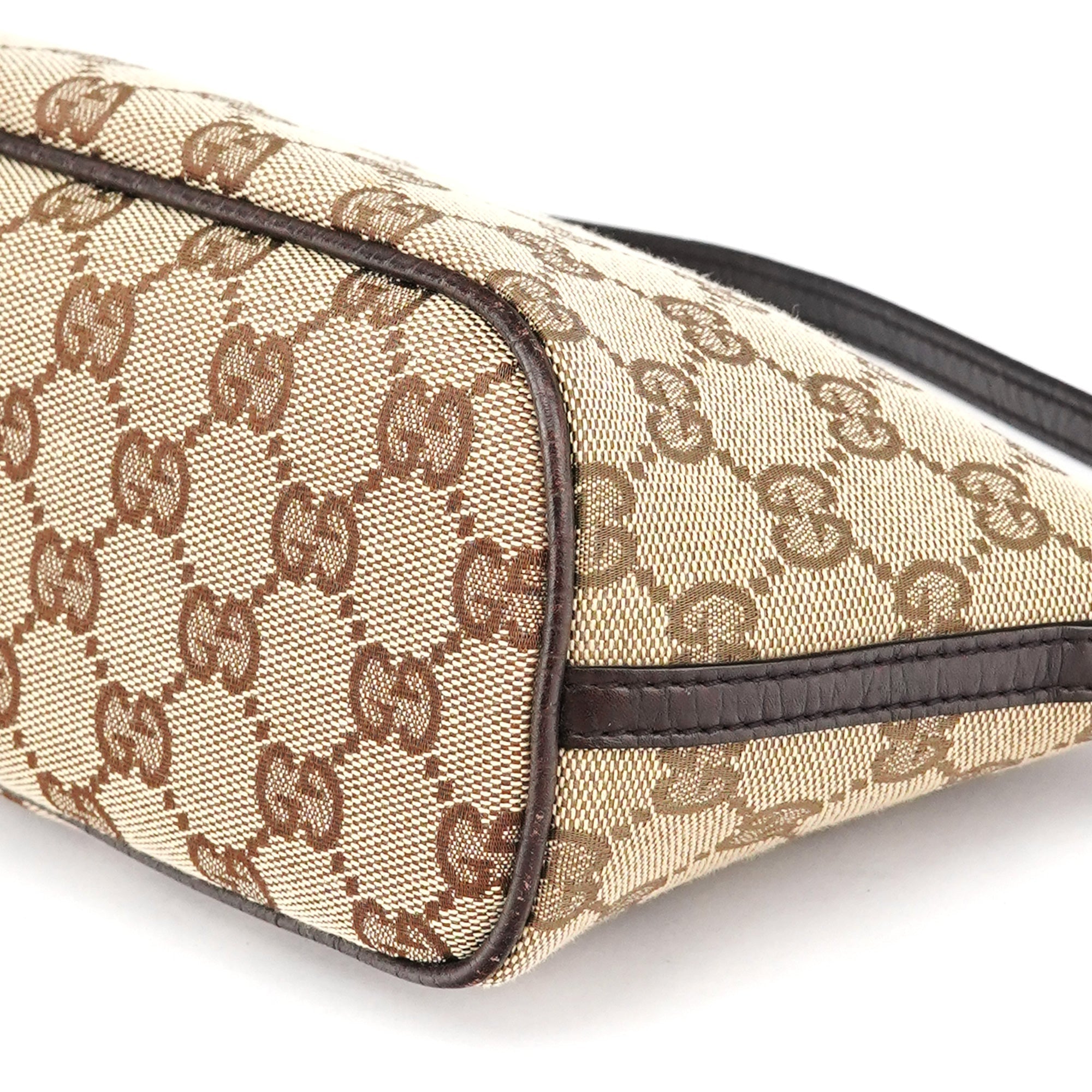 07198 Beige Brown GG Boat Pochette