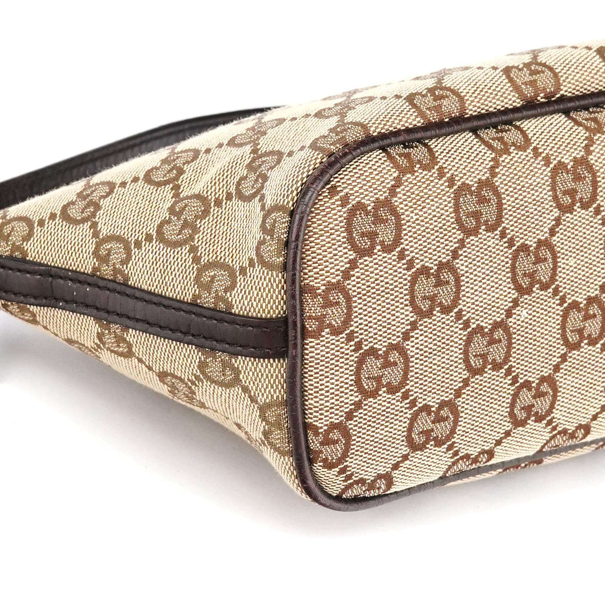 07198 Beige Brown GG Boat Pochette