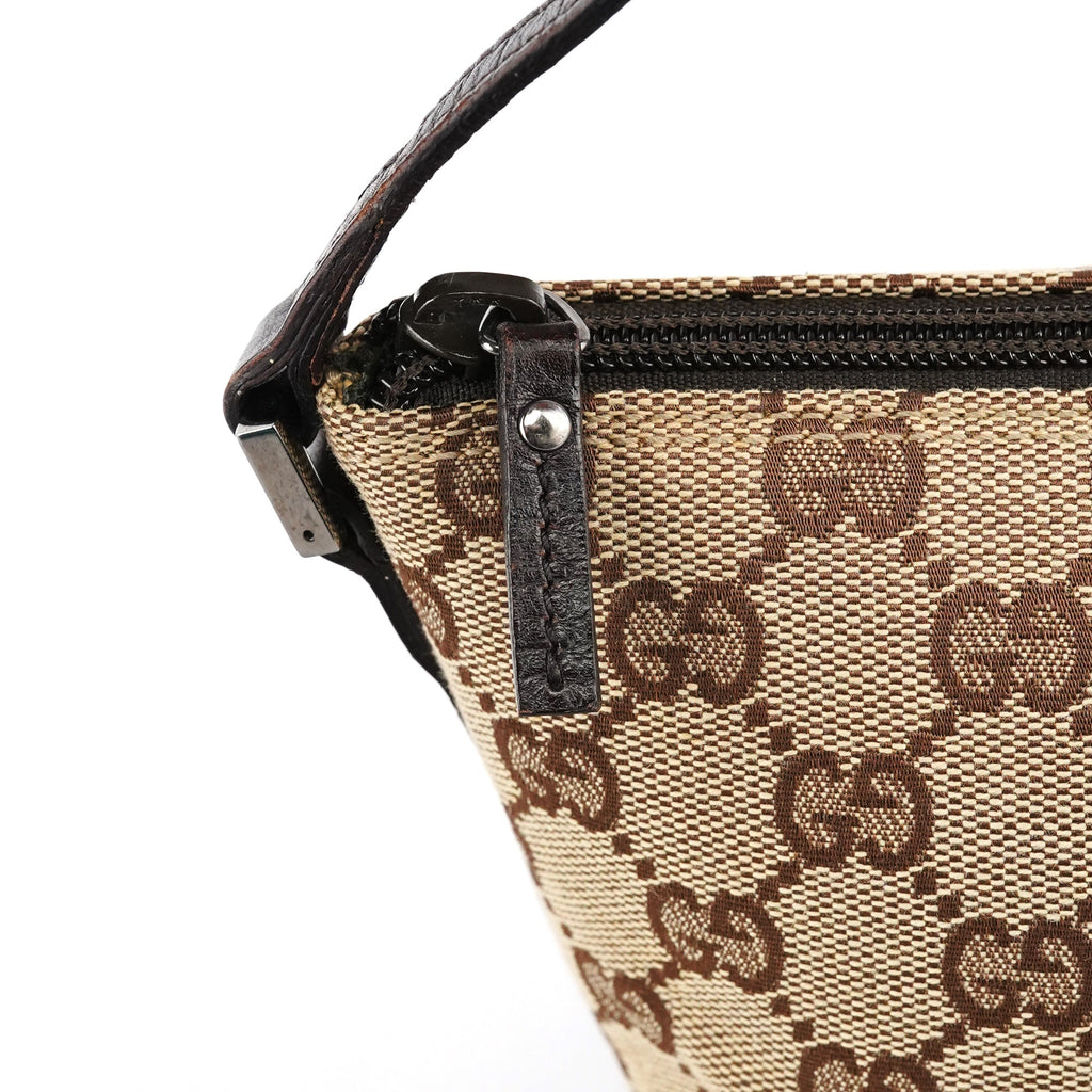 07198 Beige Brown GG Boat Pochette