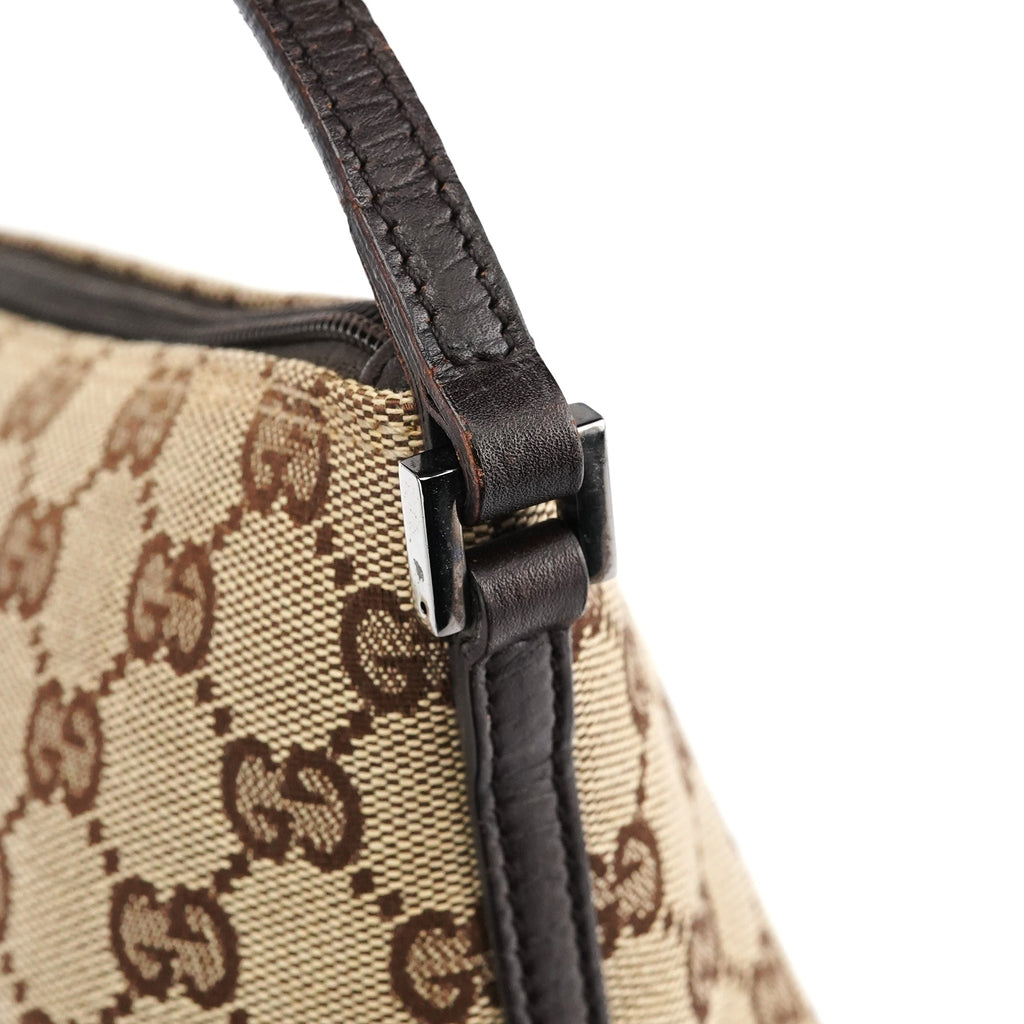 07198 Beige Brown GG Boat Pochette