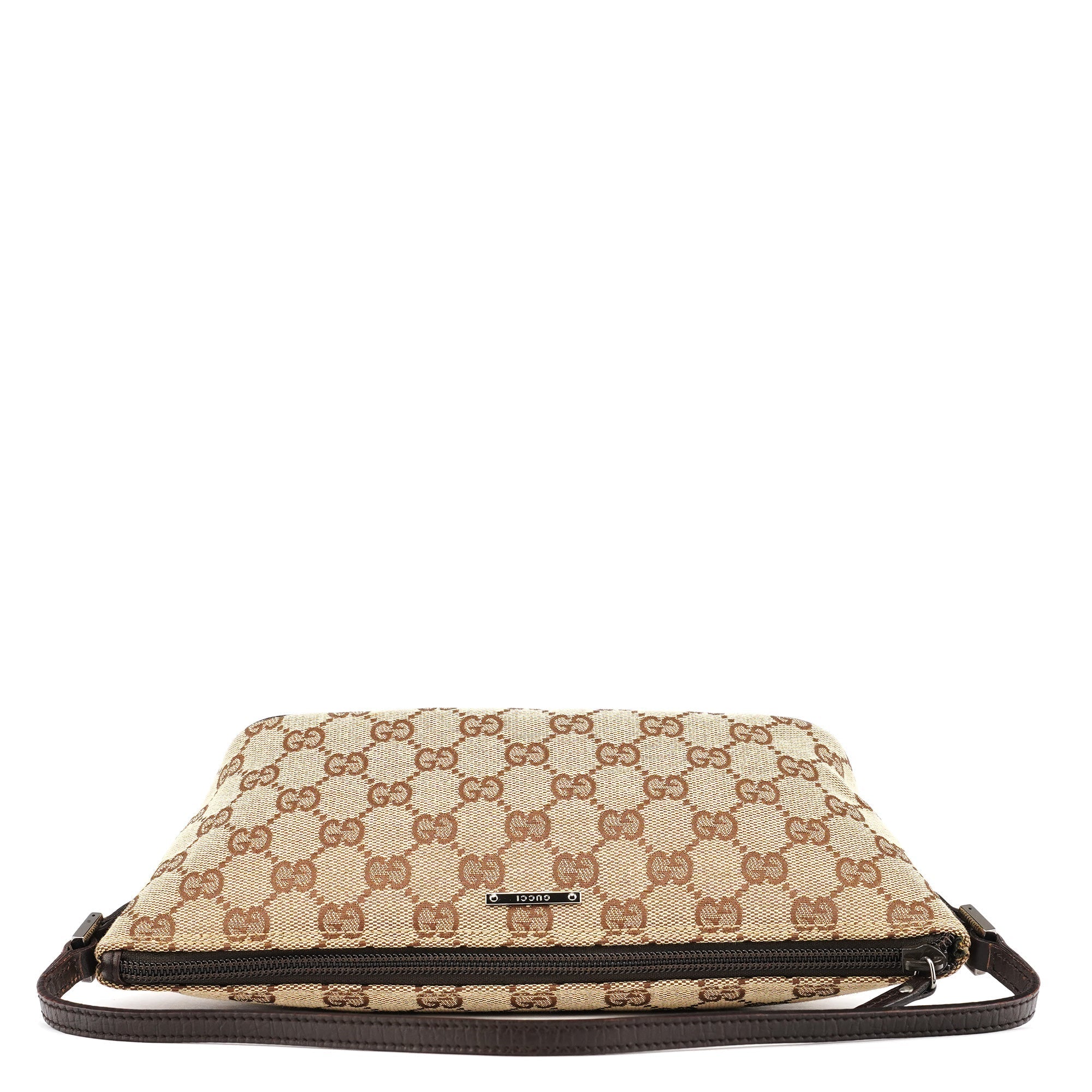07198 Beige Brown GG Boat Pochette