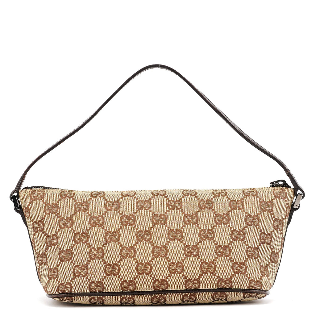 07198 Beige Brown GG Boat Pochette