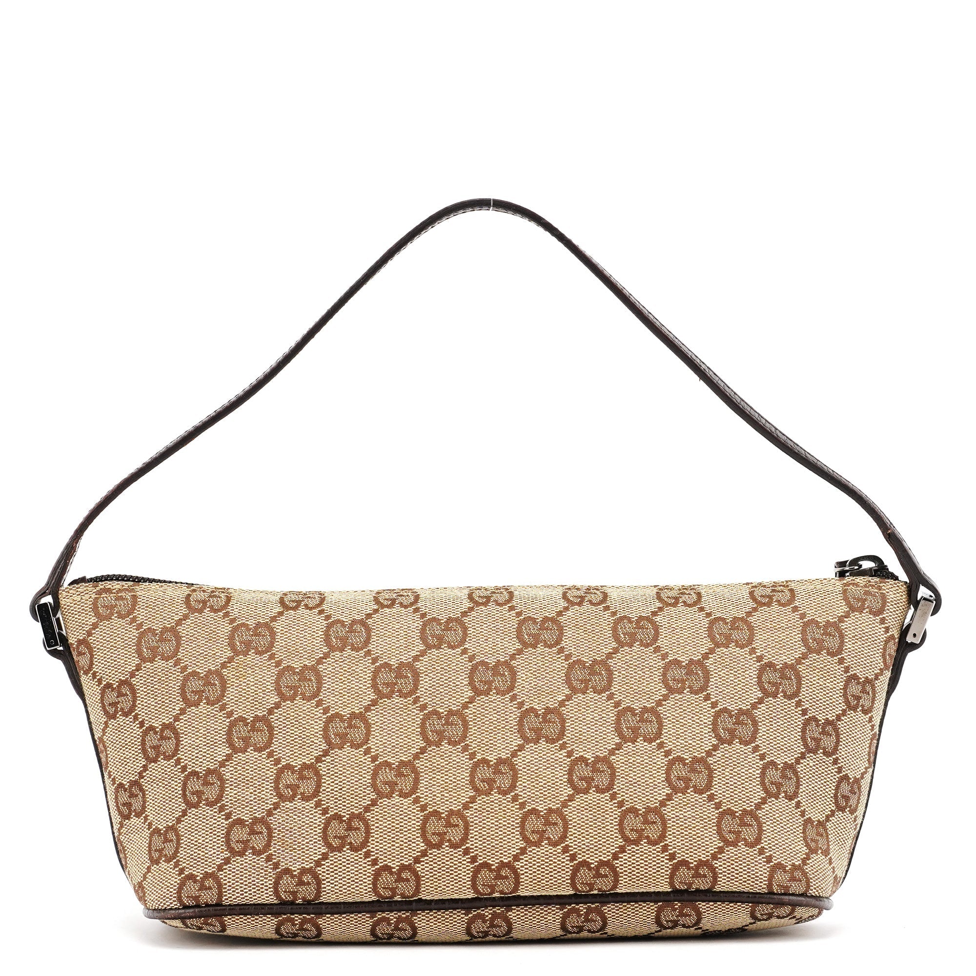 07198 Beige Brown GG Boat Pochette
