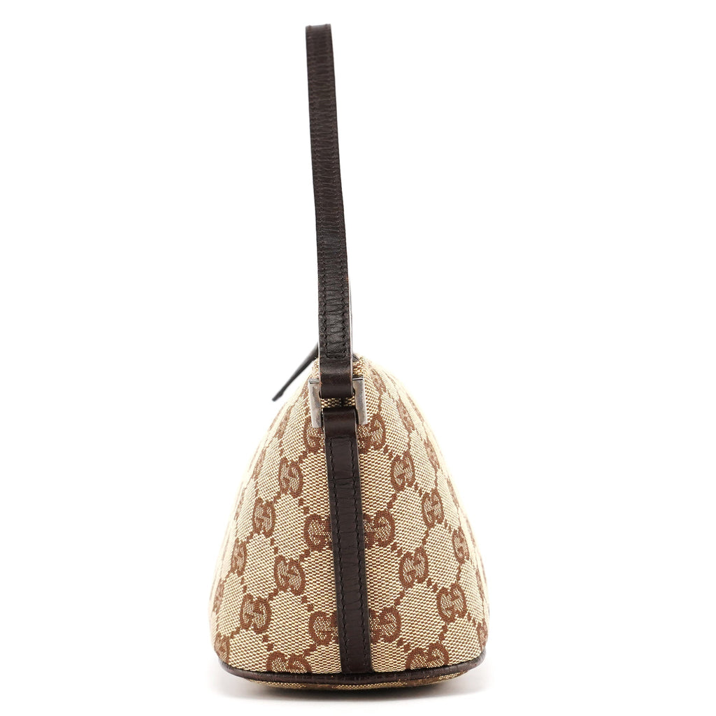 07198 Beige Brown GG Boat Pochette