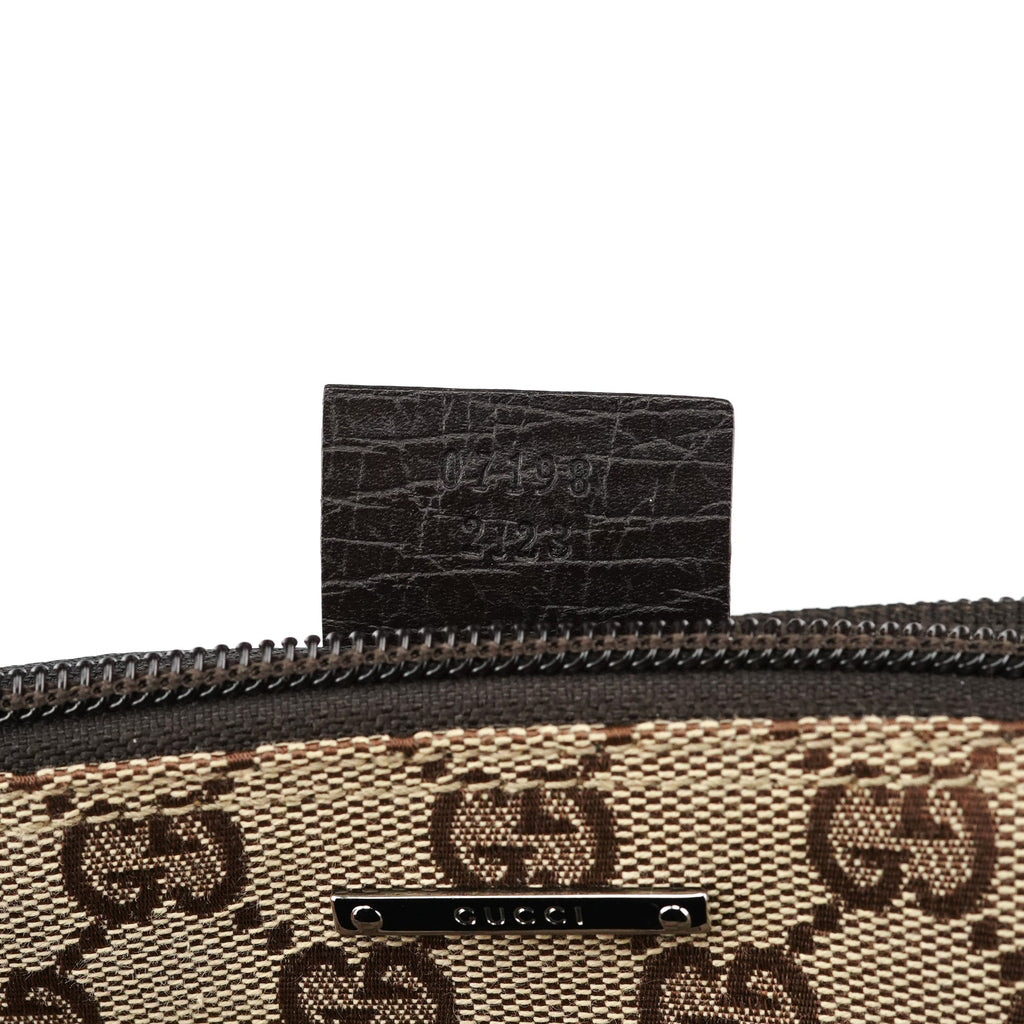 07198 Beige Brown GG Boat Pochette