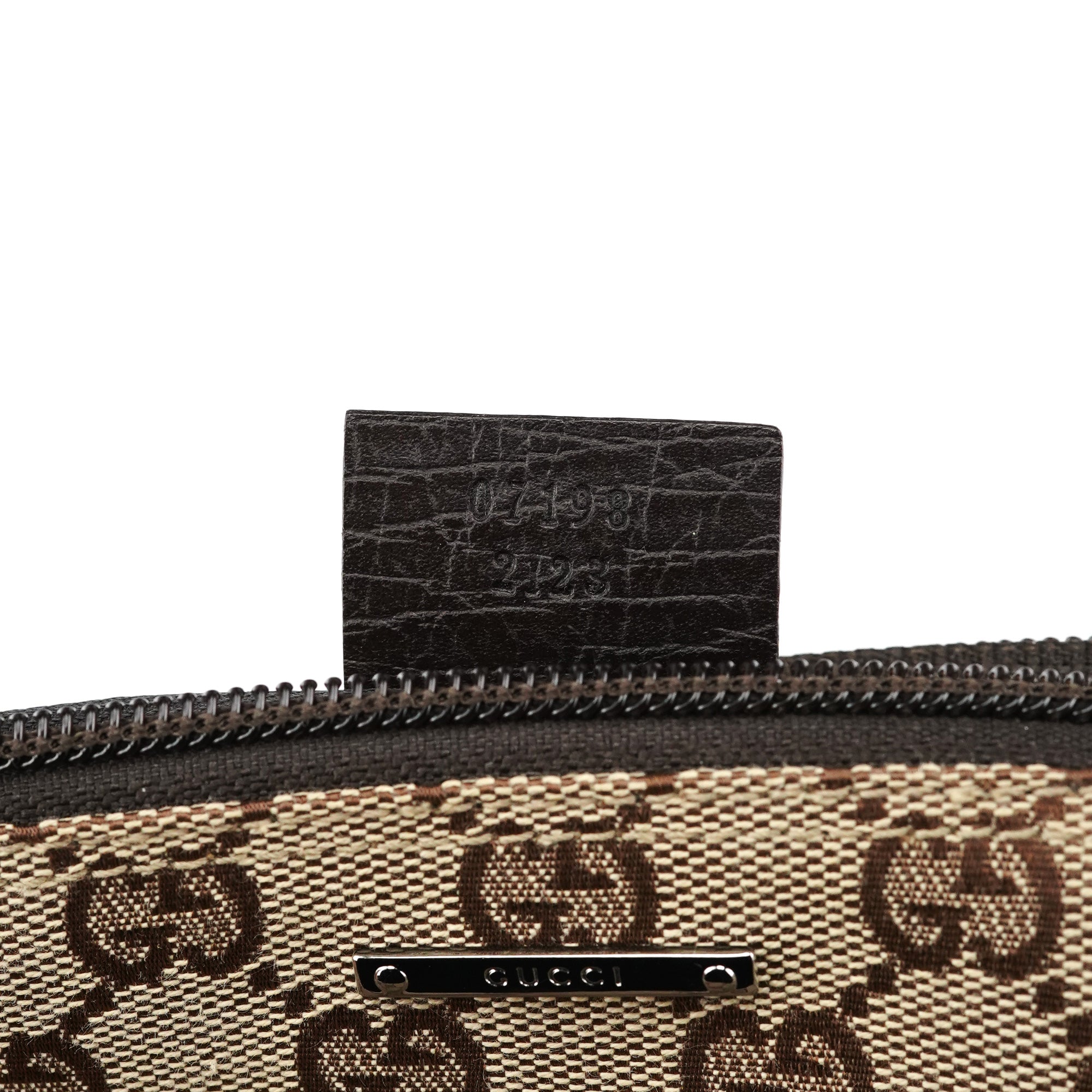 07198 Beige Brown GG Boat Pochette