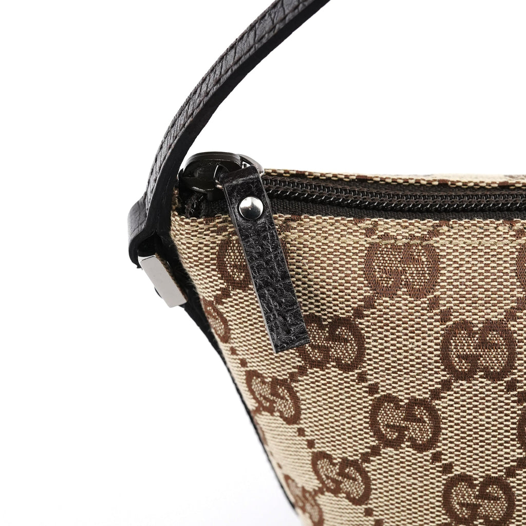 07198 Beige Brown GG Boat Pochette