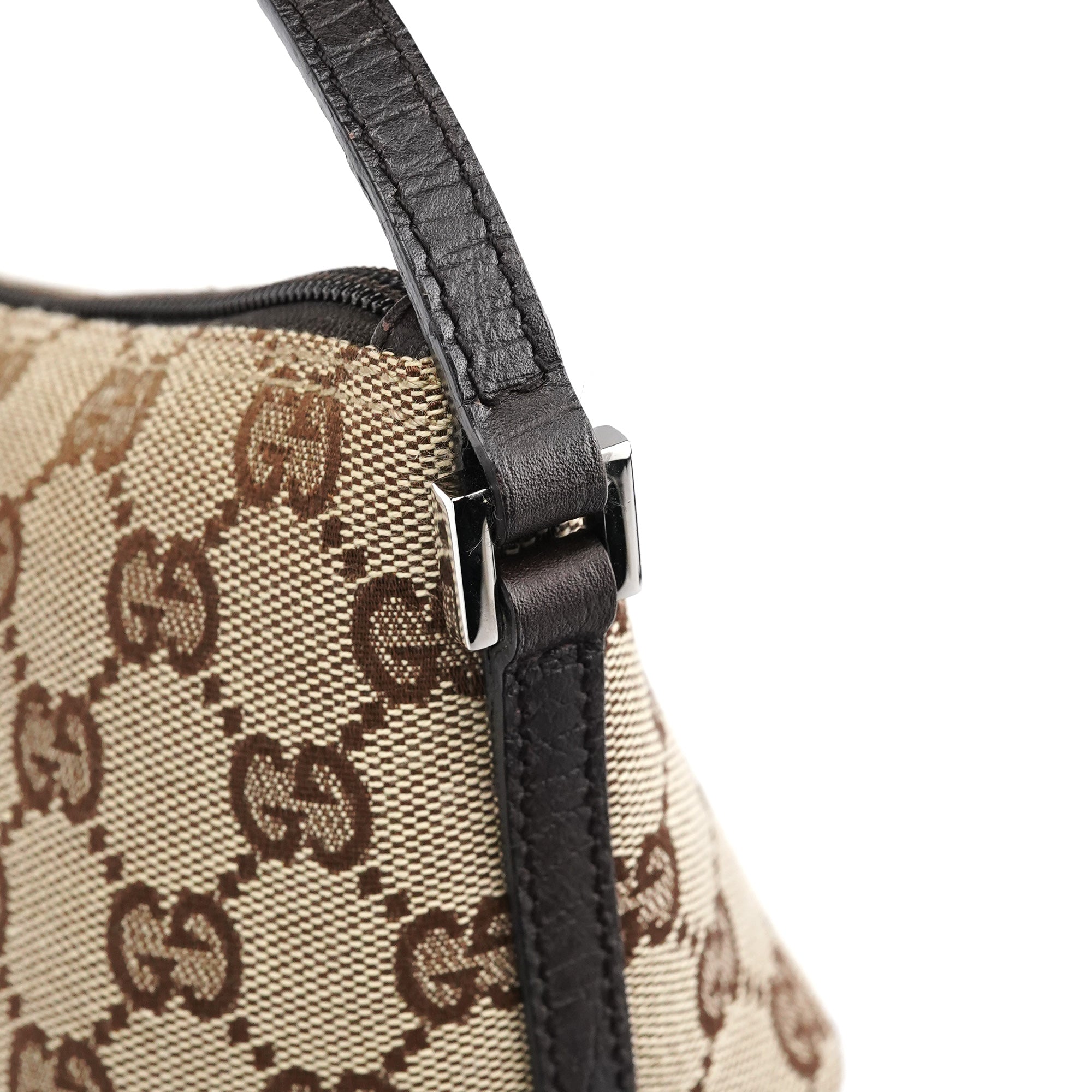 07198 Beige Brown GG Boat Pochette