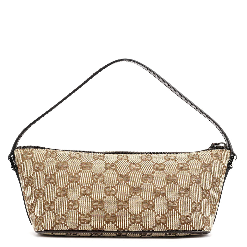 07198 Beige Brown GG Boat Pochette
