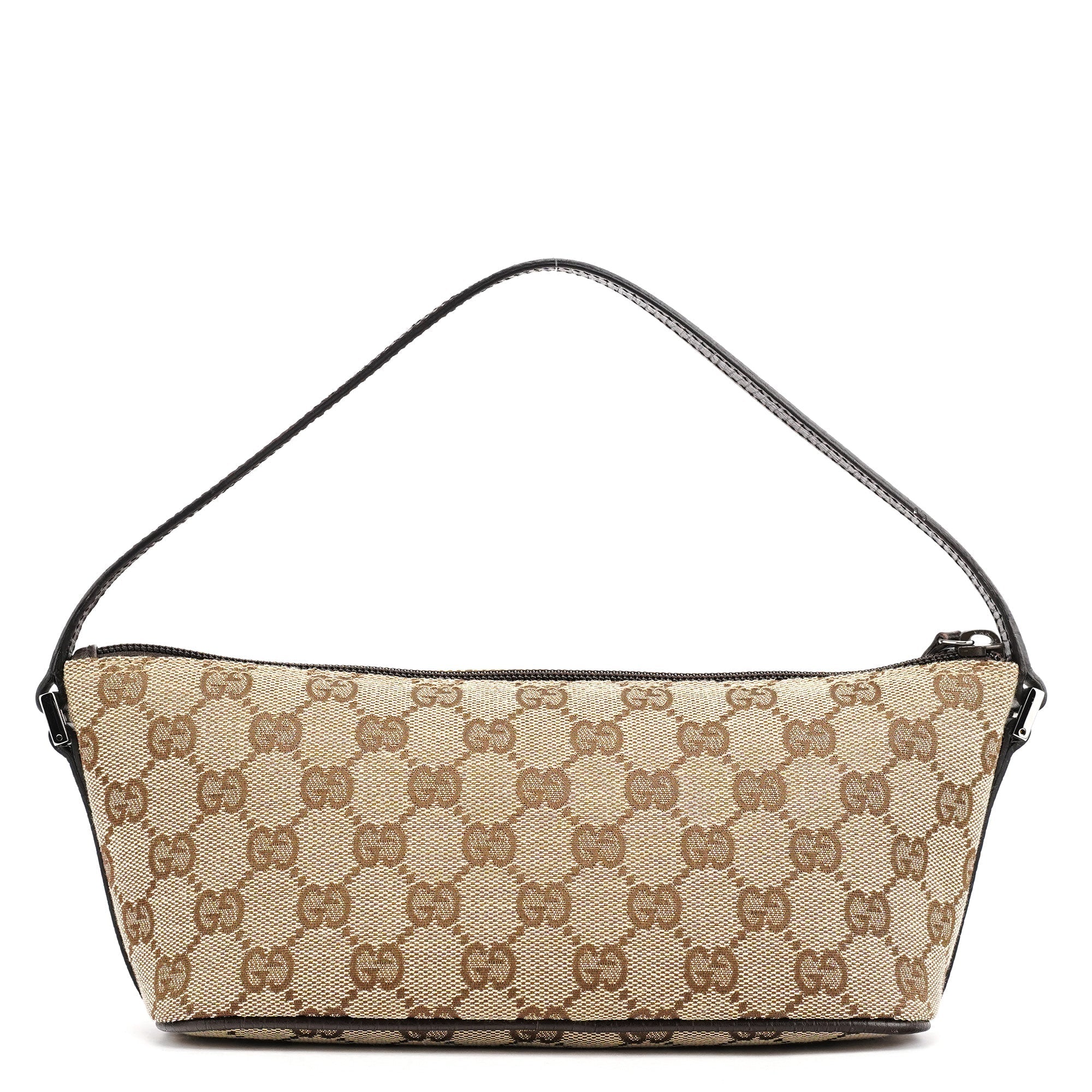 07198 Beige Brown GG Boat Pochette