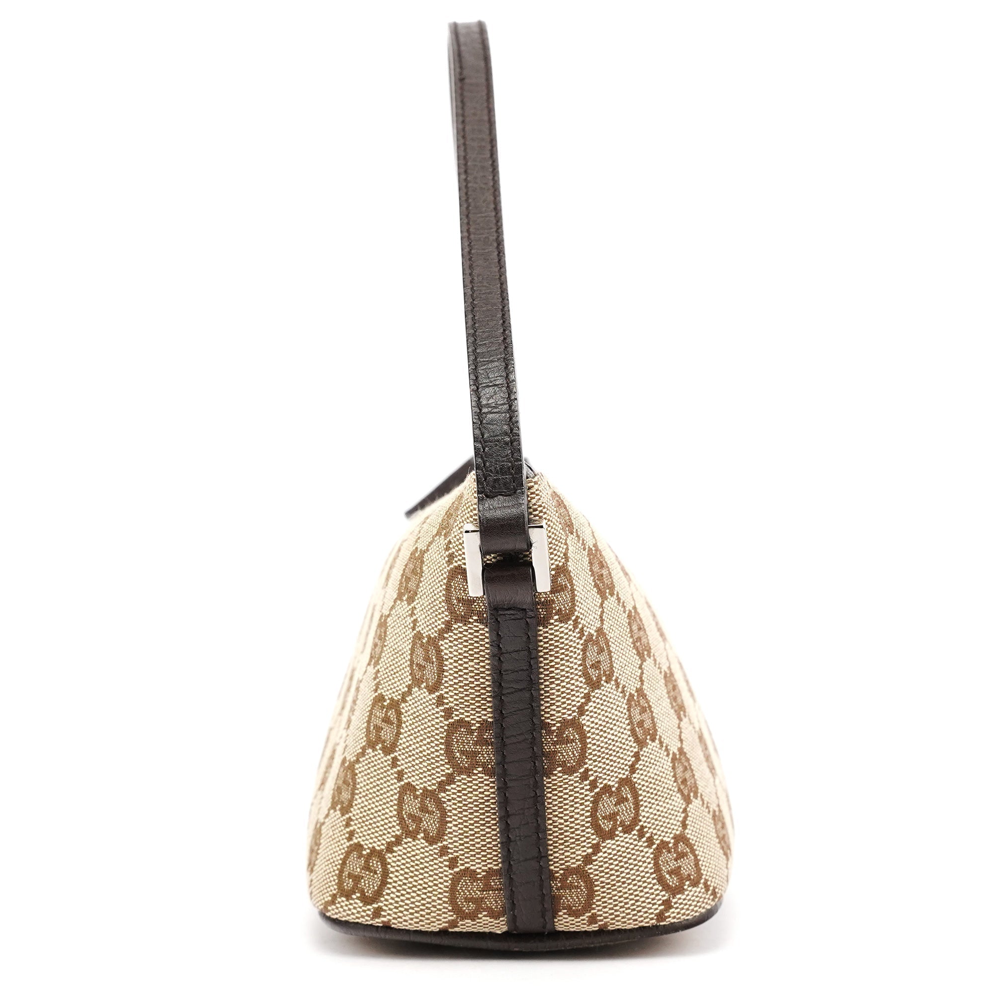 07198 Beige Brown GG Boat Pochette