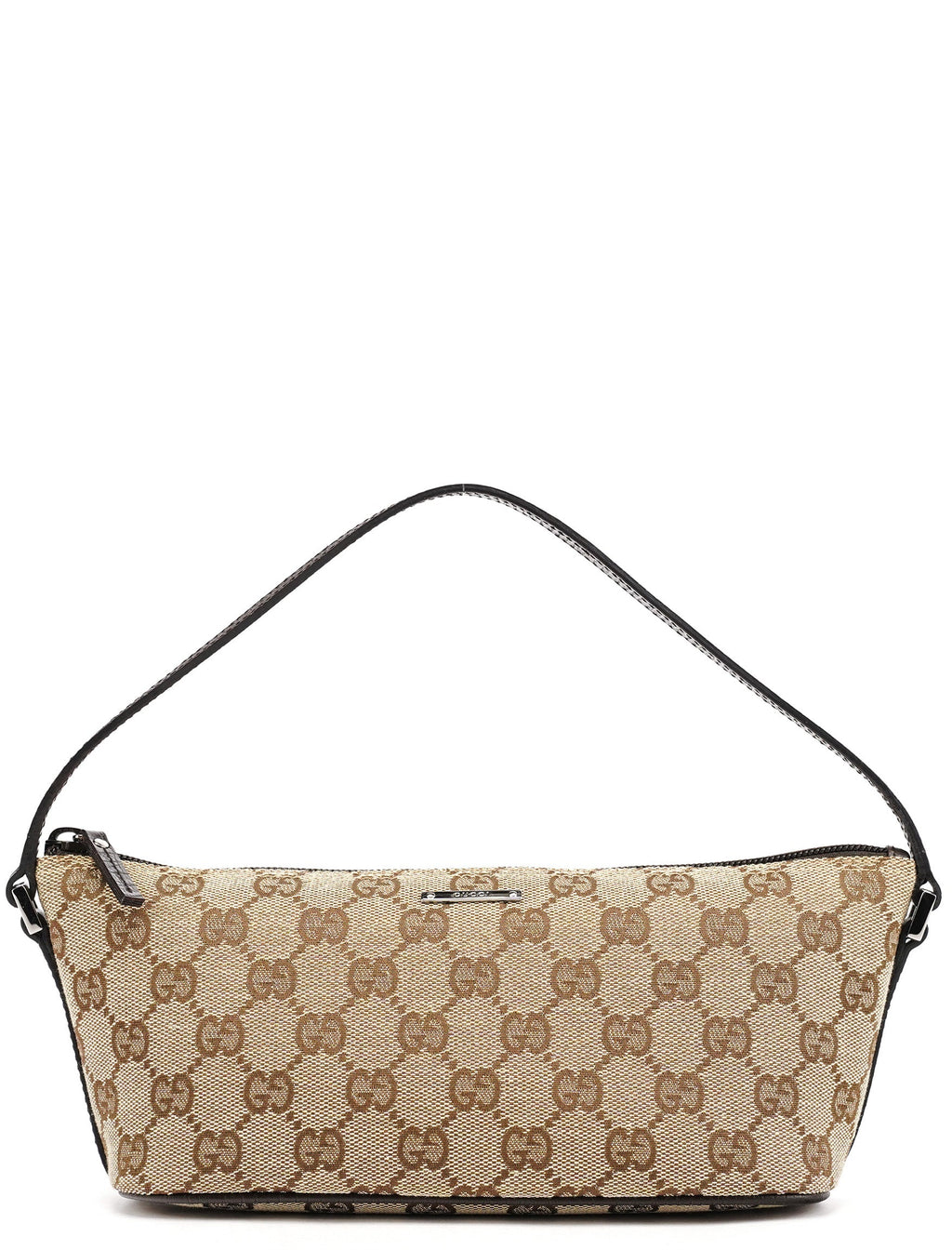 07198 Beige Brown GG Boat Pochette