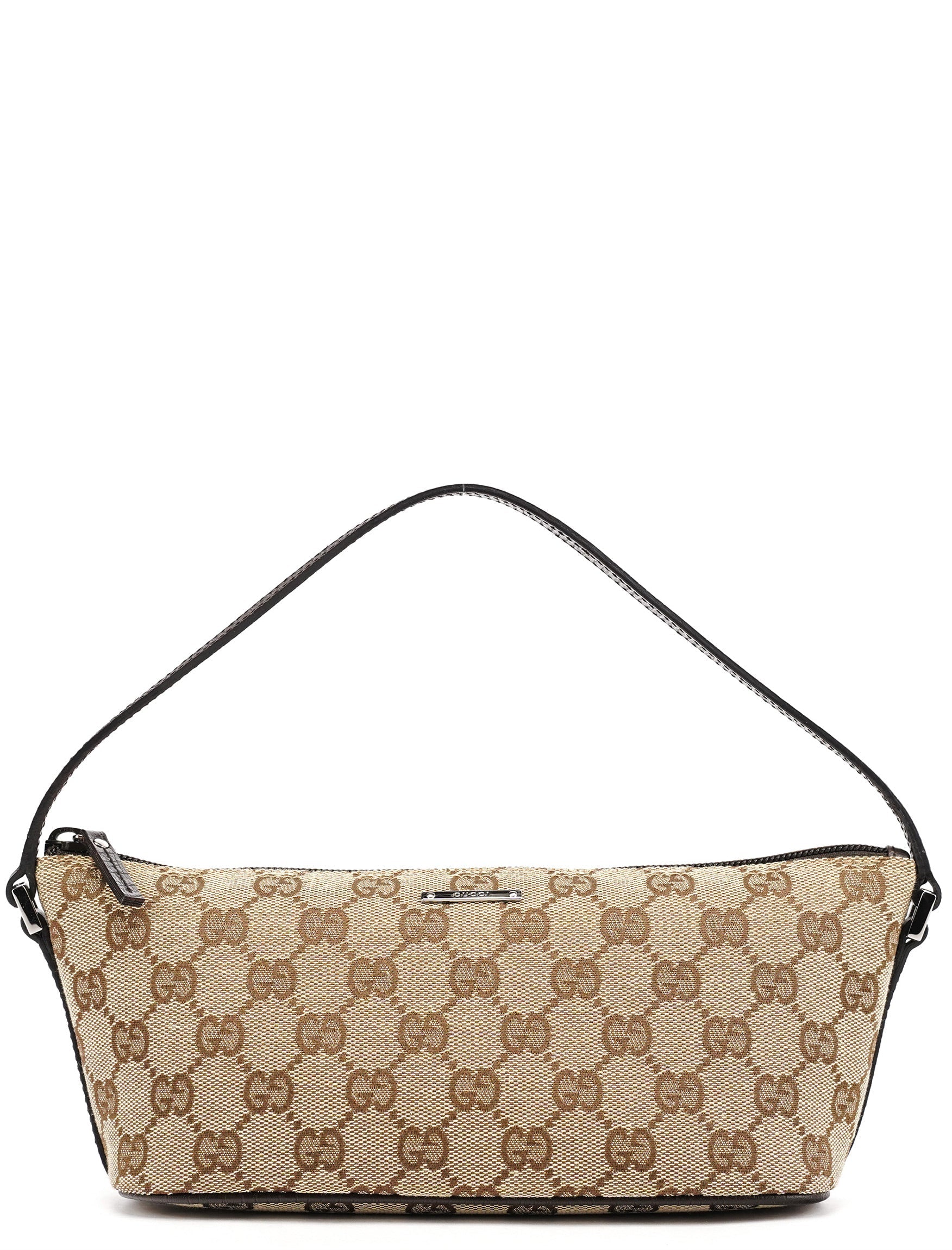 07198 Beige Brown GG Boat Pochette