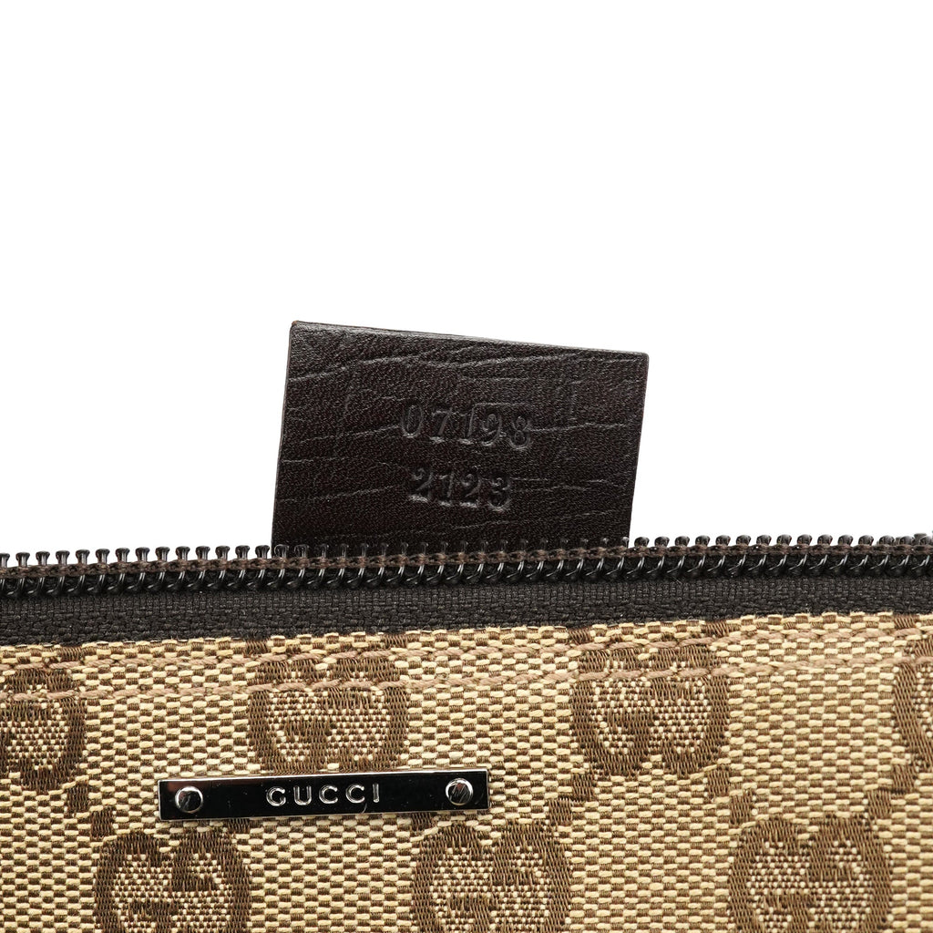 07198 Beige Brown GG Boat Pochette
