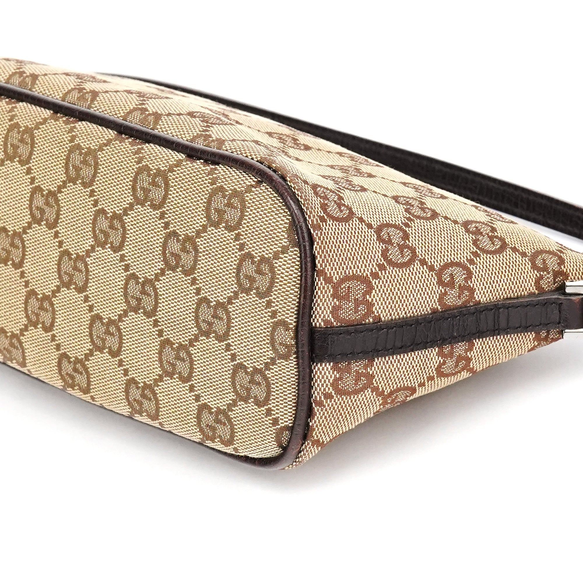 07198 Beige Brown GG Boat Pochette