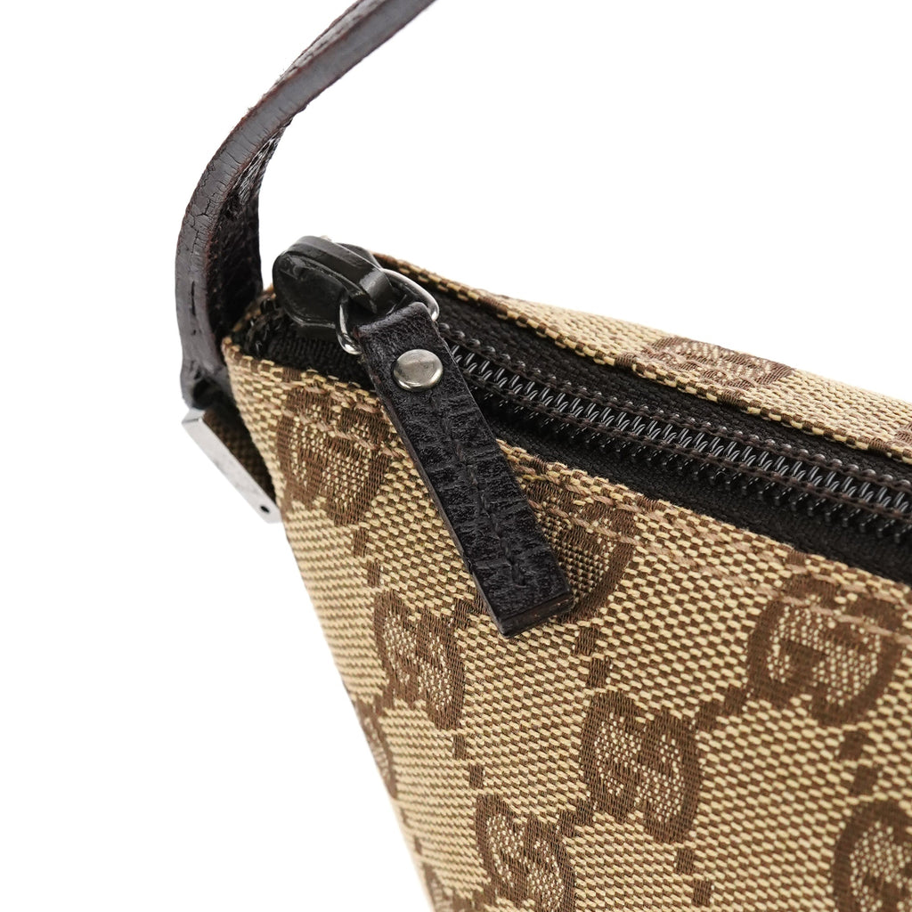07198 Beige Brown GG Boat Pochette