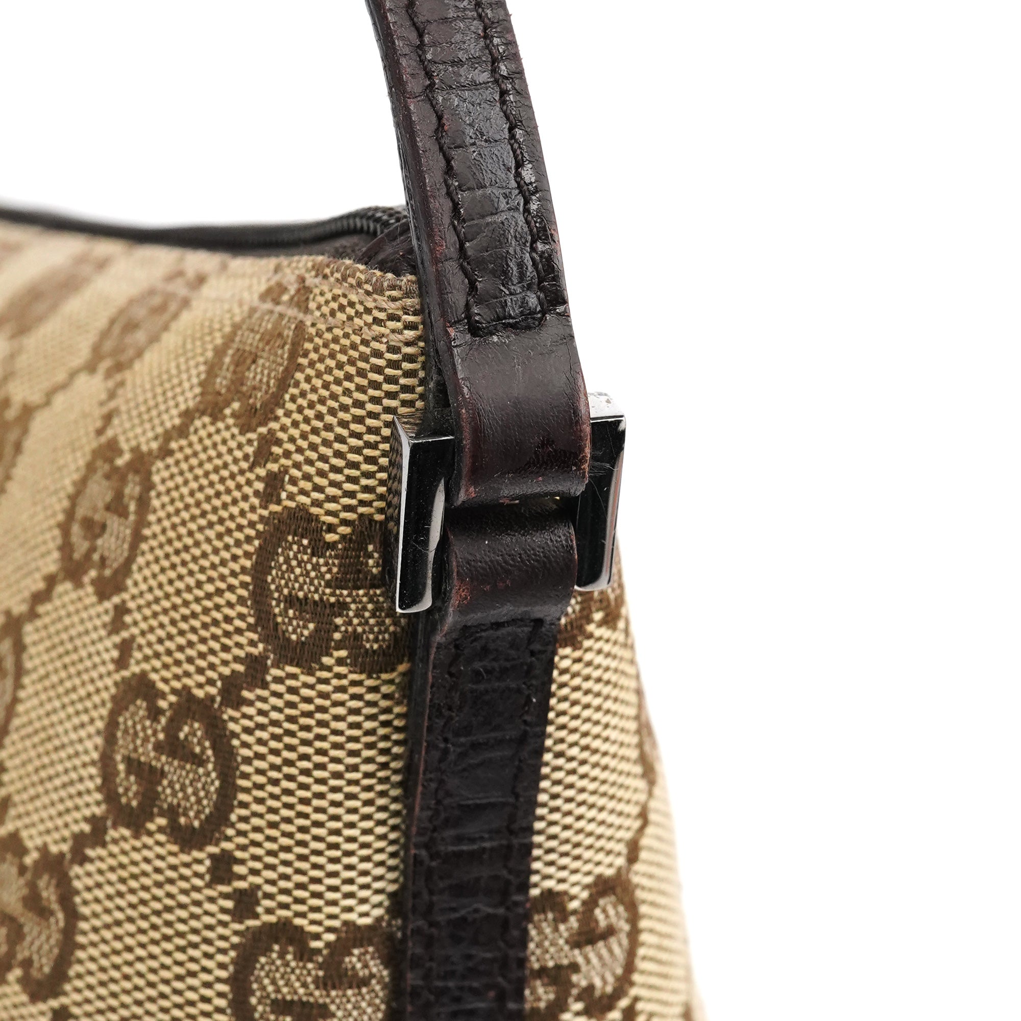 07198 Beige Brown GG Boat Pochette
