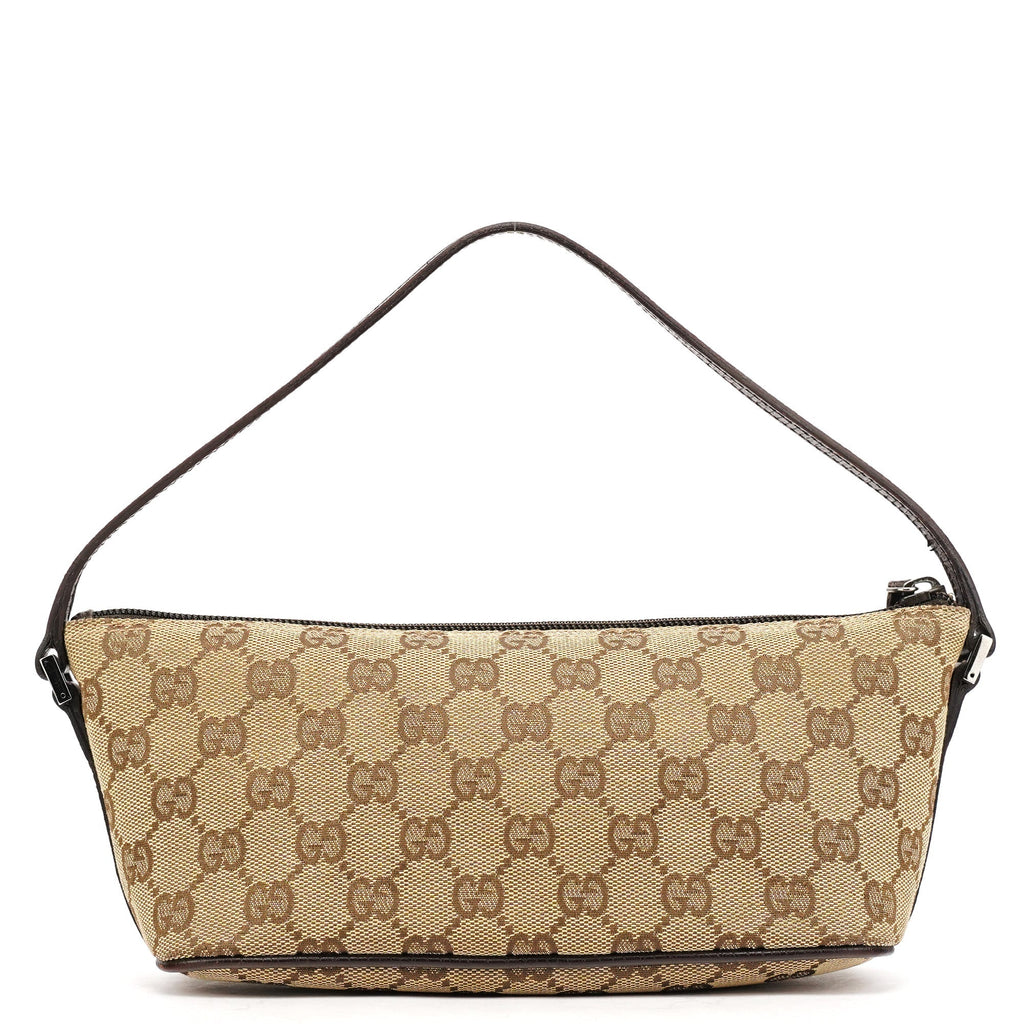 07198 Beige Brown GG Boat Pochette