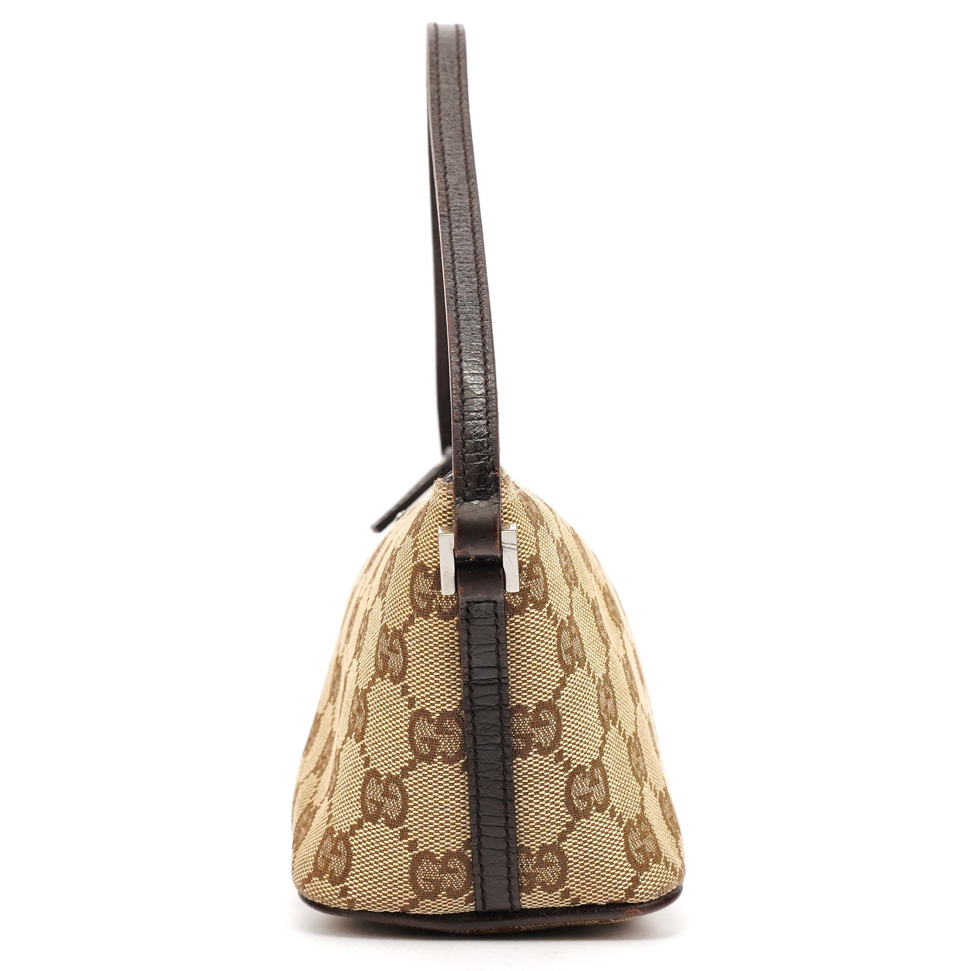 07198 Beige Brown GG Boat Pochette