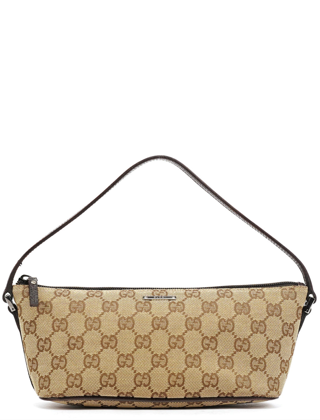 07198 Beige Brown GG Boat Pochette