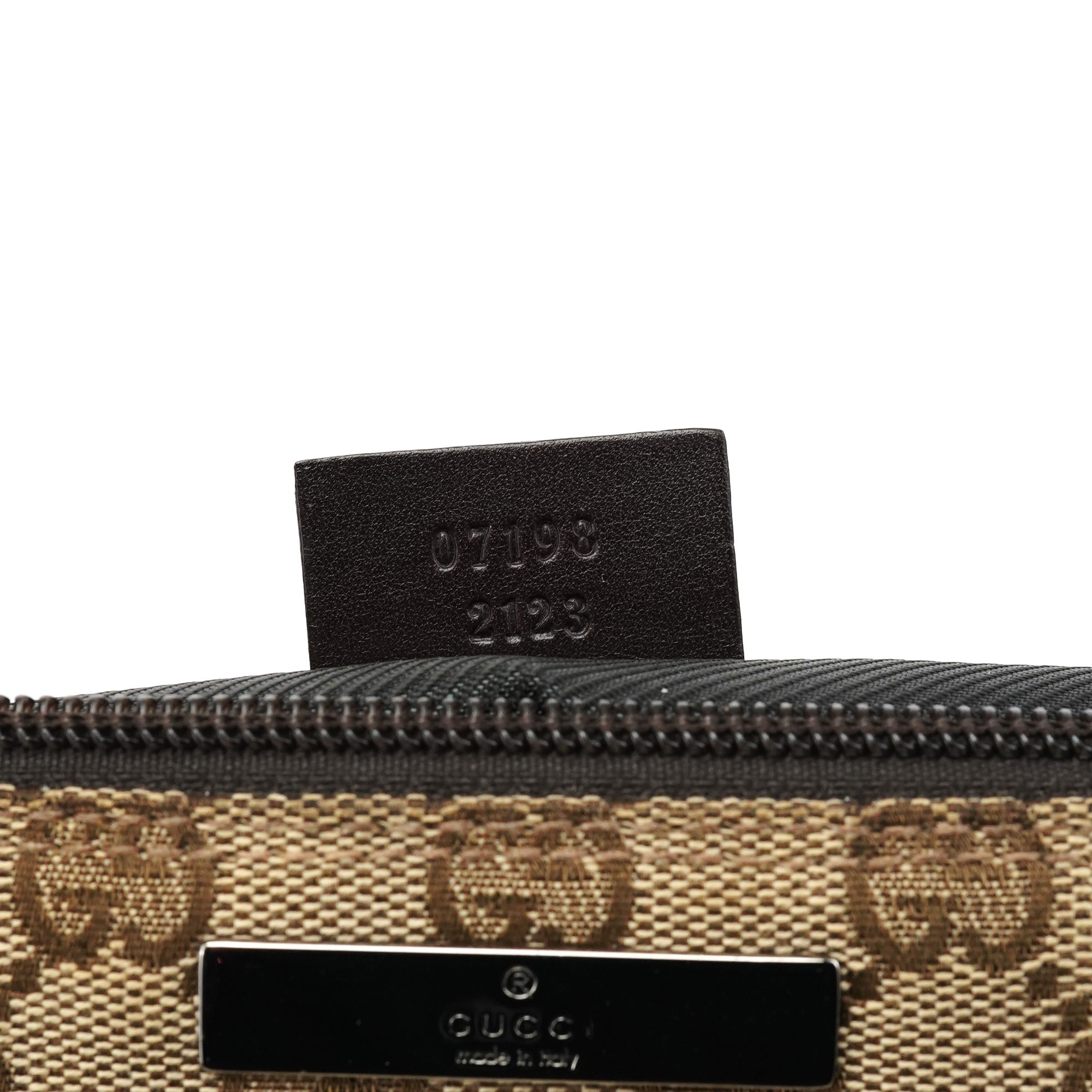 07198 Beige Brown GG Boat Pochette