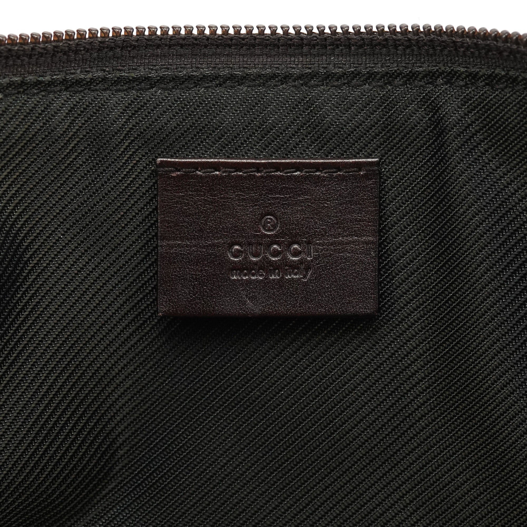 07198 Beige Brown GG Boat Pochette