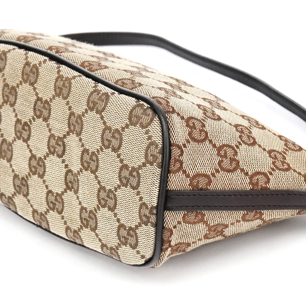 07198 Beige Brown GG Boat Pochette