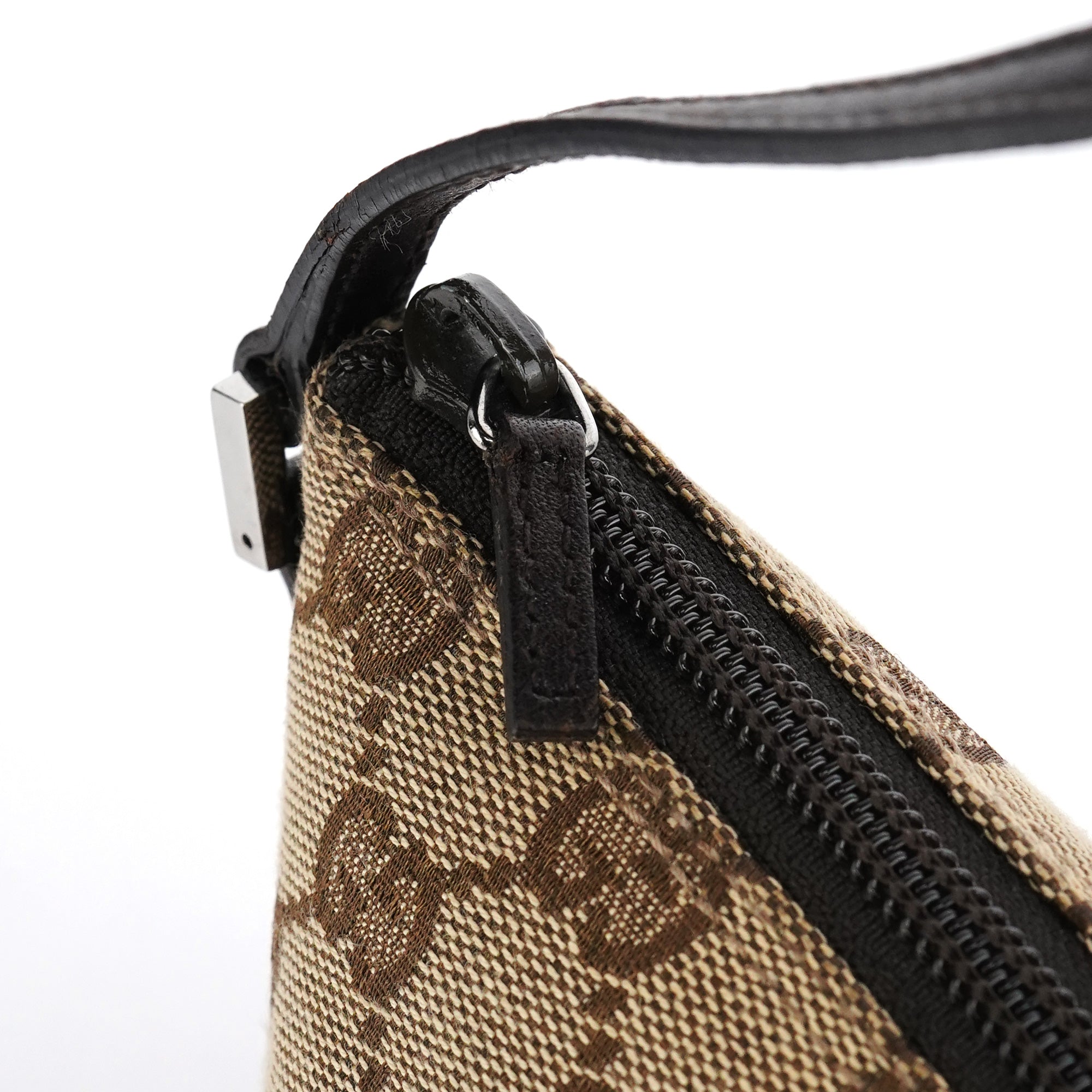 07198 Beige Brown GG Boat Pochette